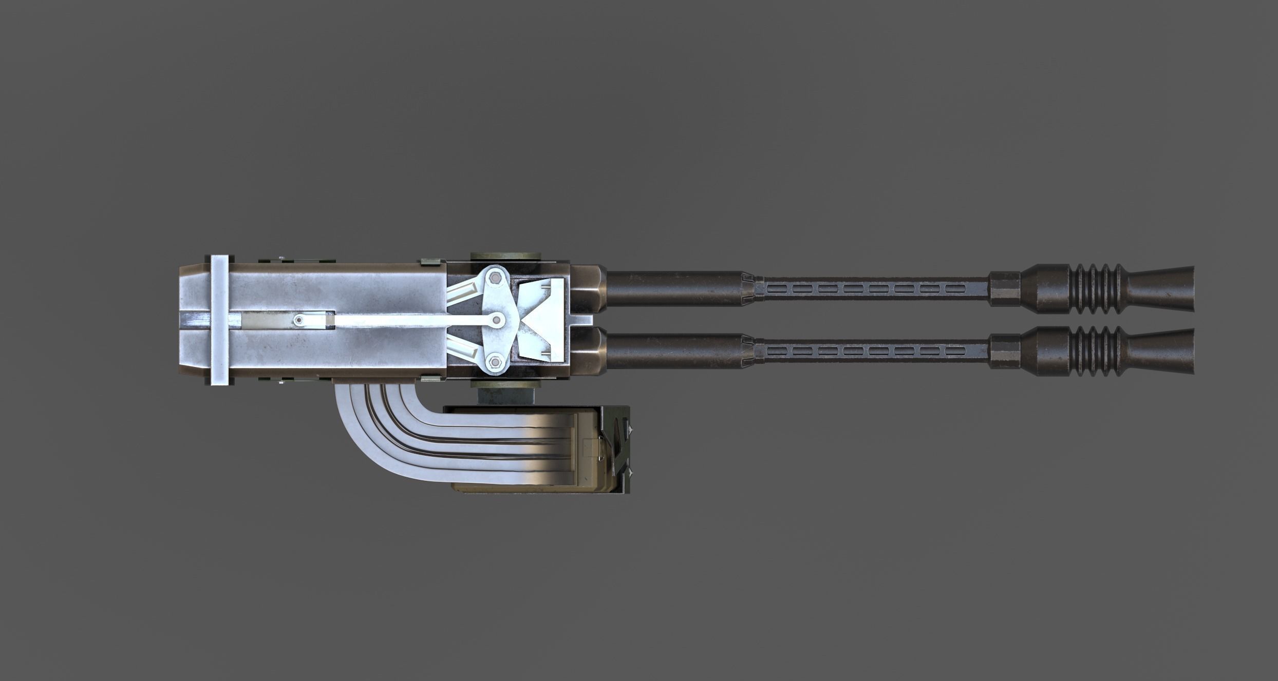 Machine Gun Reaper Low-poly 3D model_2