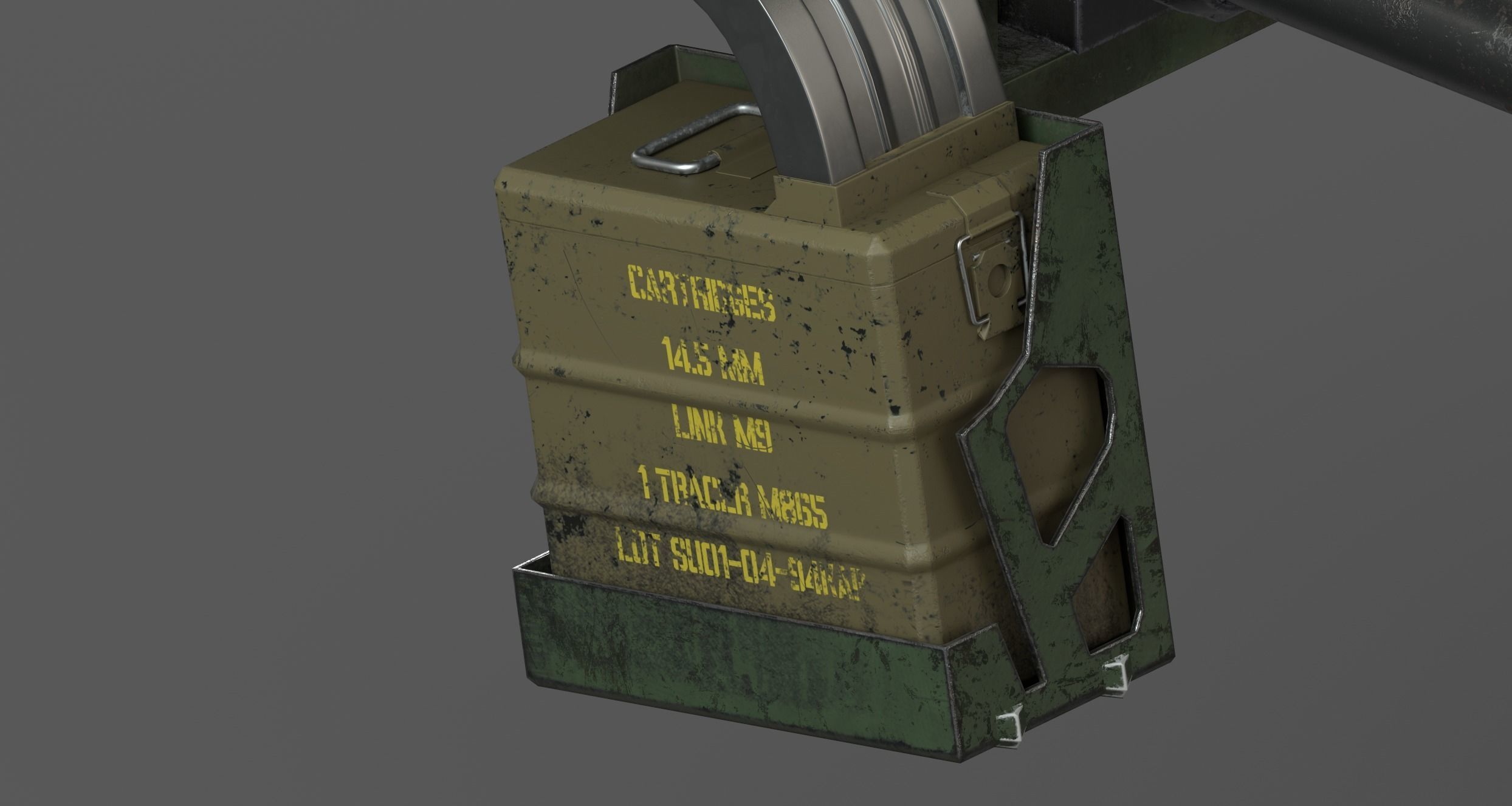 Machine Gun Reaper Low-poly 3D model_7