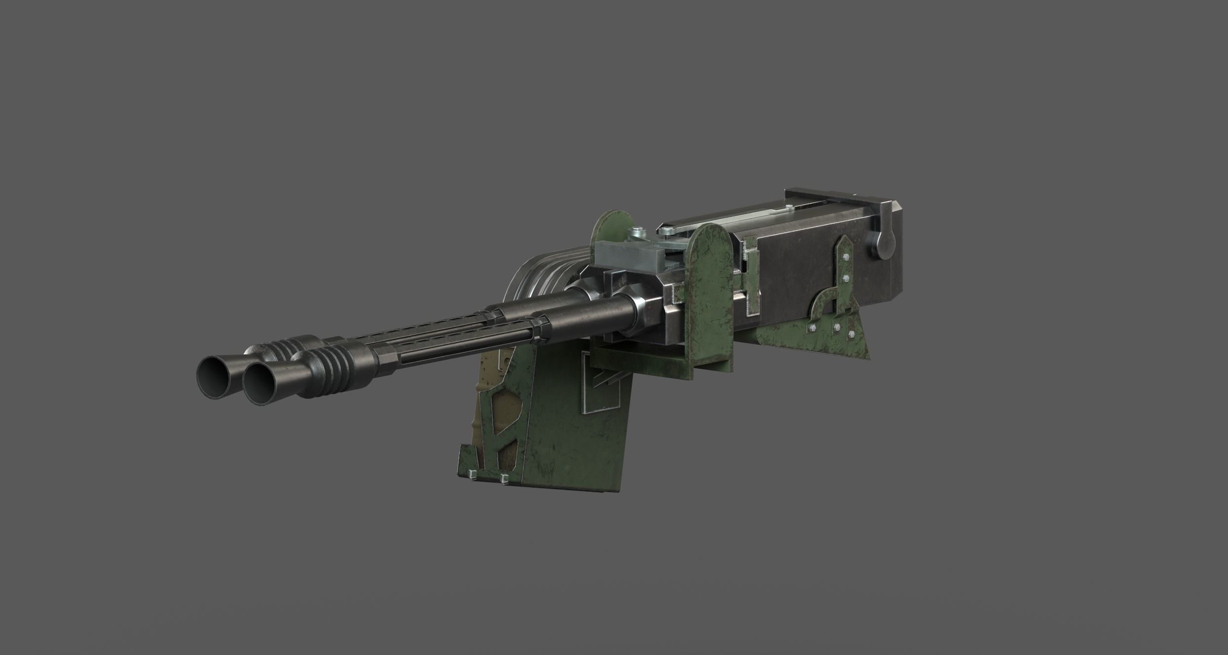 Machine Gun Reaper Low-poly 3D model_3