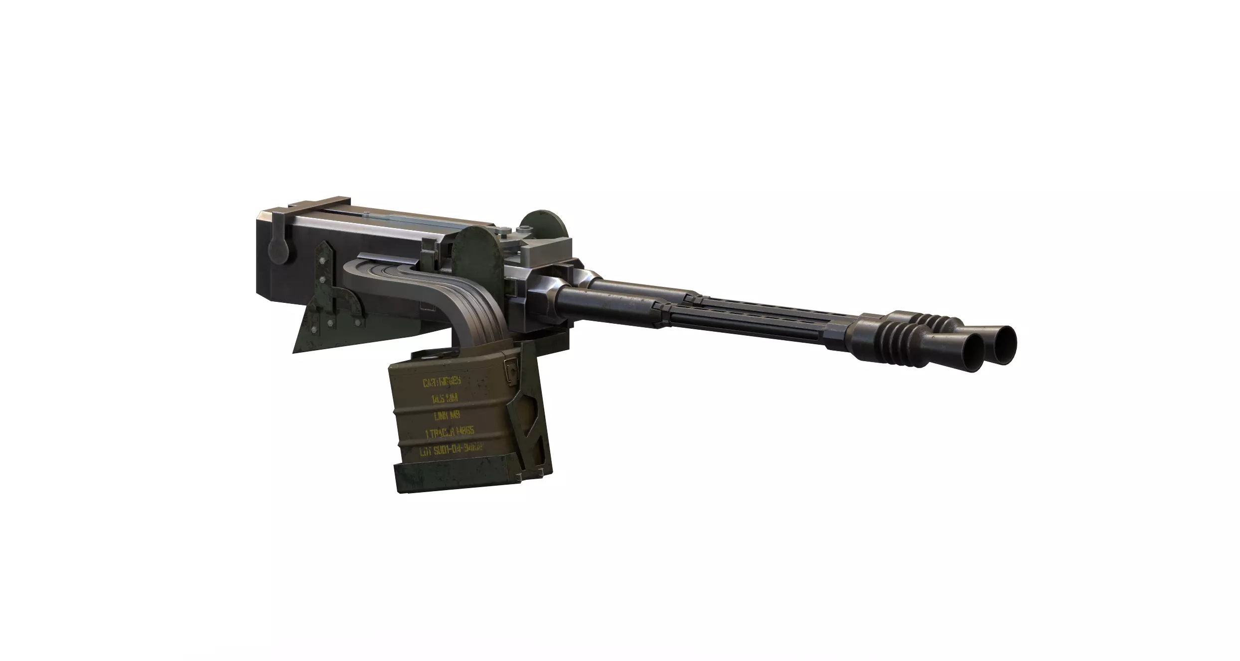 Machine Gun Reaper Low-poly 3D model_0