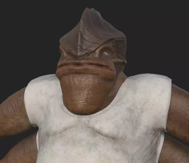 Dexter Jettster  Low-poly 3D model_0