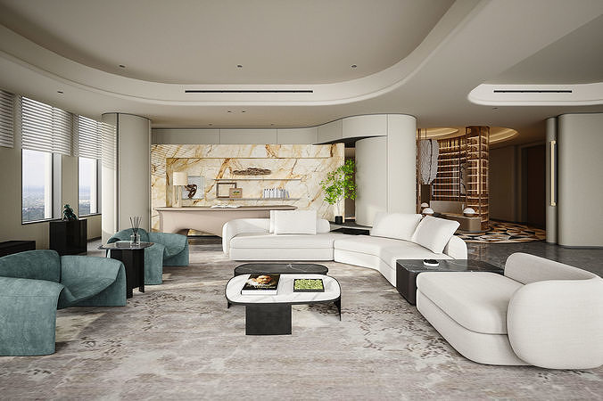 livingroom for fstorm 143d 3D model 3D model