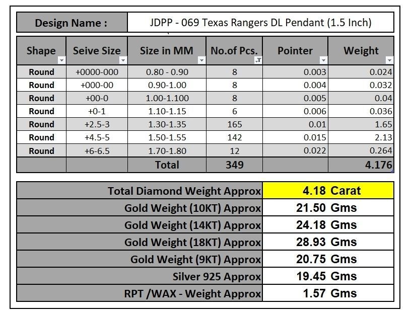 Custom- Texas Rangers Baseball Diamond Pendant Texas Pendant  3D print model_20