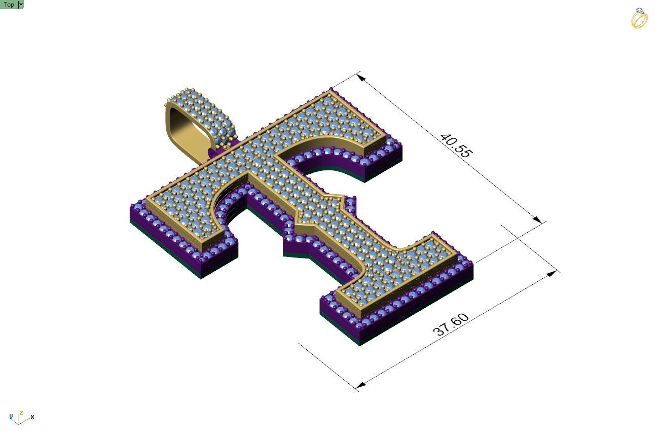 Custom- Texas Rangers Baseball Diamond Pendant Texas Pendant  3D print model_4