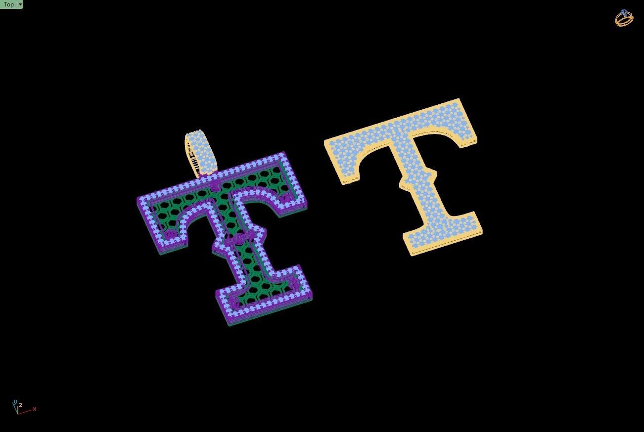 Custom- Texas Rangers Baseball Diamond Pendant Texas Pendant  3D print model_17