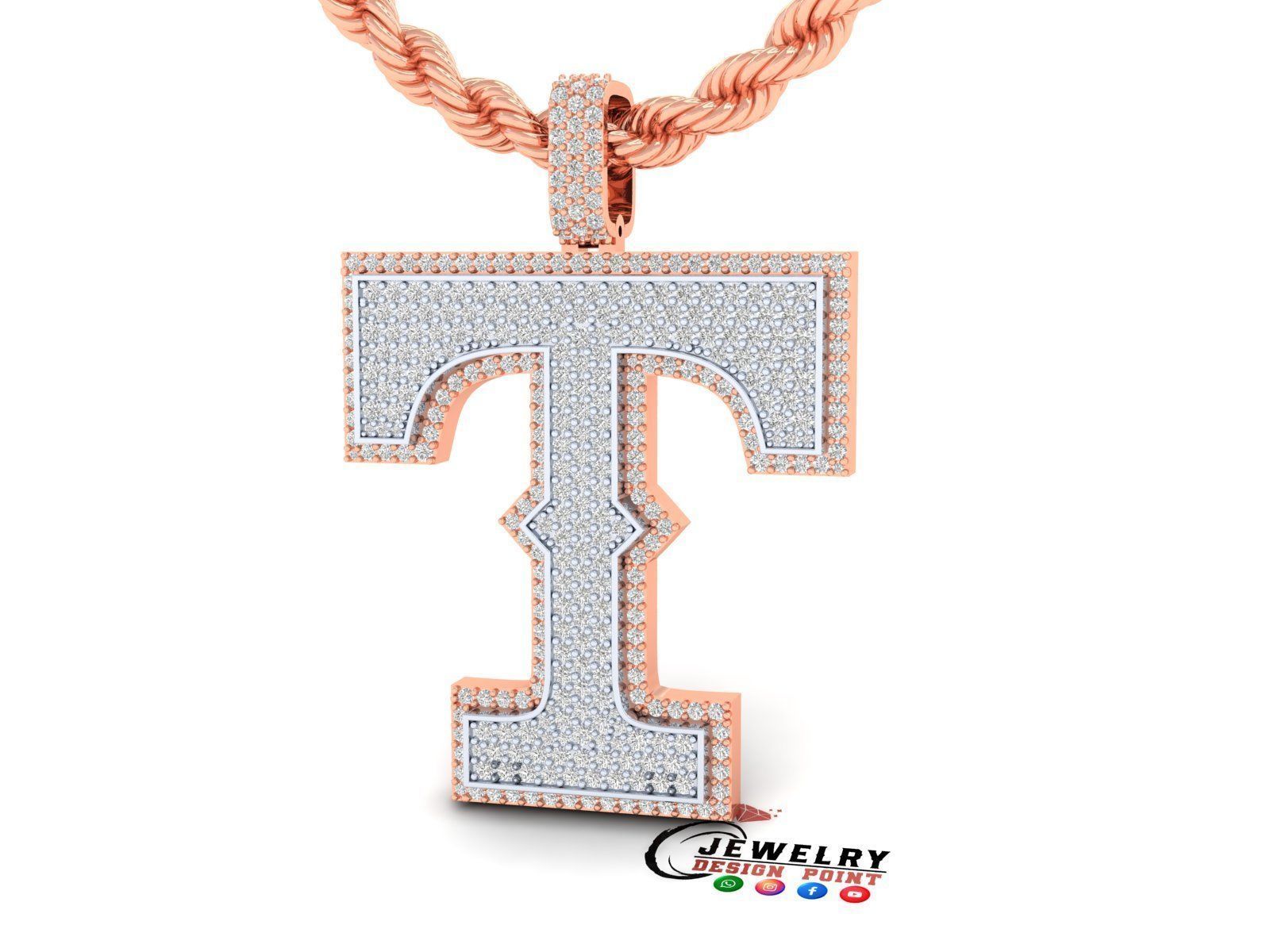 Custom- Texas Rangers Baseball Diamond Pendant Texas Pendant  3D print model_2