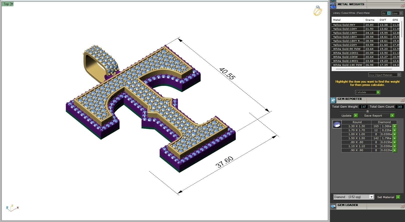 Custom- Texas Rangers Baseball Diamond Pendant Texas Pendant  3D print model_6