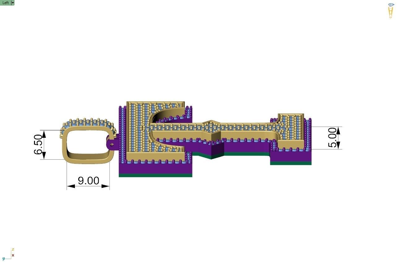 Custom- Texas Rangers Baseball Diamond Pendant Texas Pendant  3D print model_7