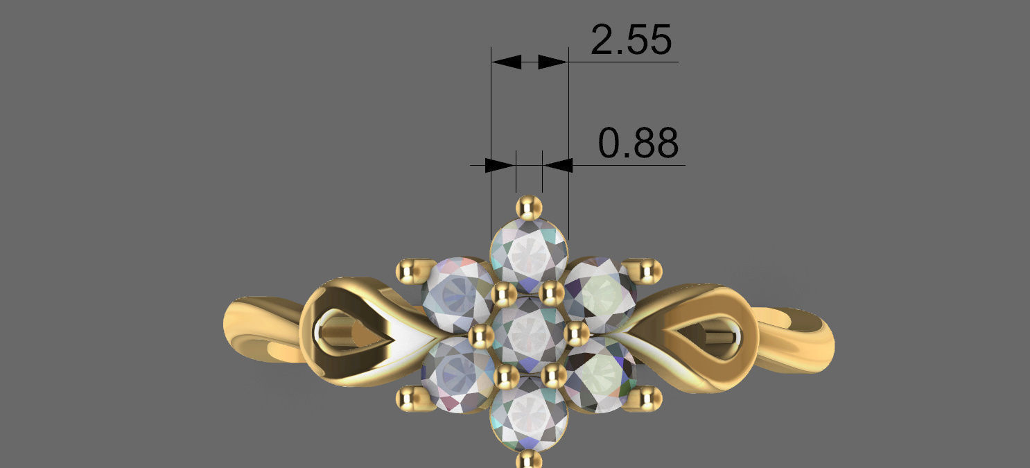 Engatment ring 3D model_4