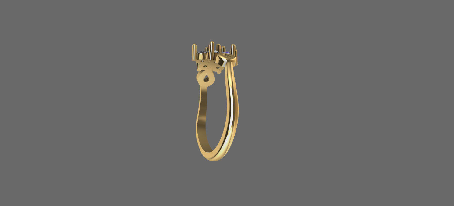 Engatment ring 3D model_3