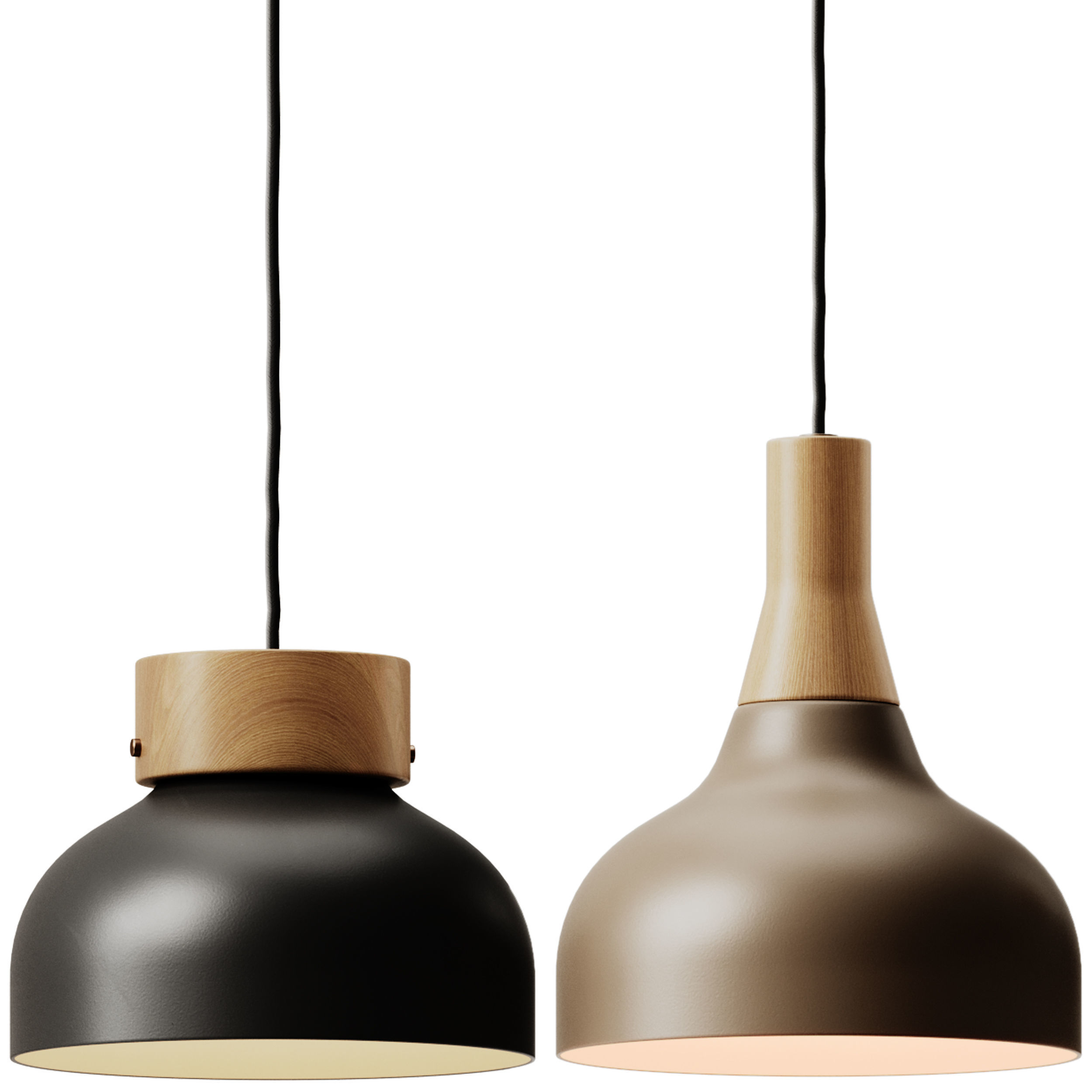Robin Reiko Cone and Flat Pendant Lamp 3D model_6