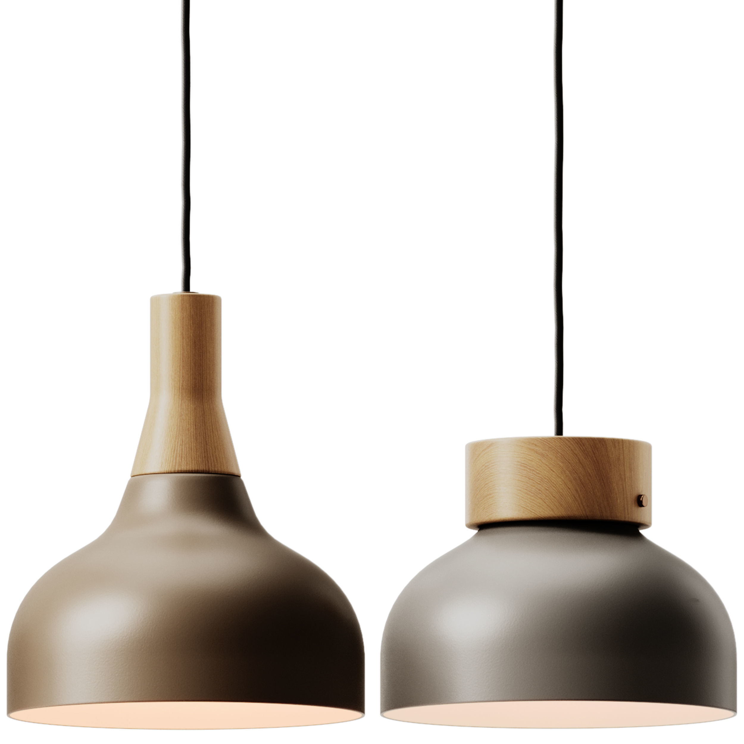 Robin Reiko Cone and Flat Pendant Lamp 3D model_5