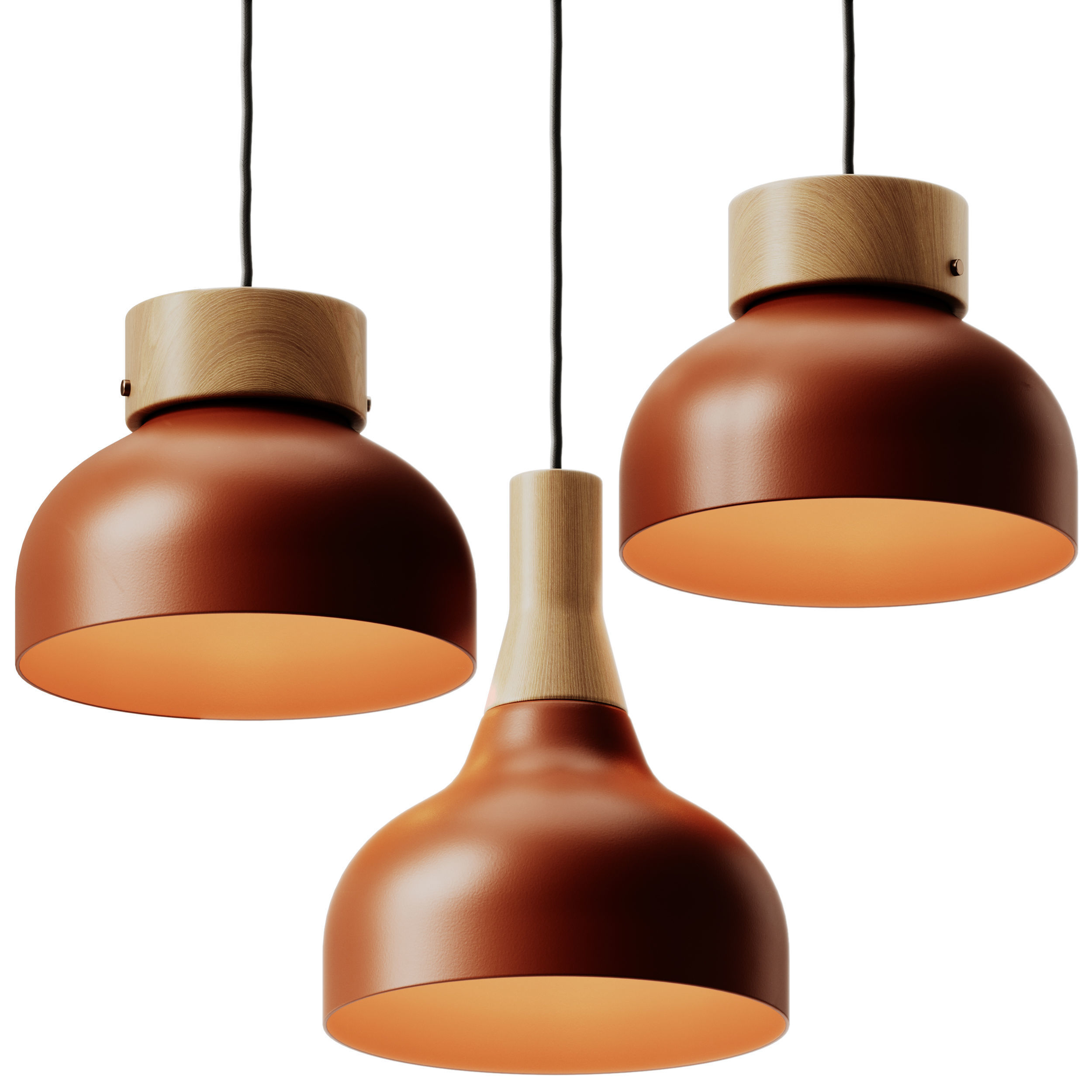Robin Reiko Cone and Flat Pendant Lamp 3D model_4