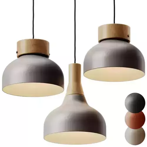 Robin Reiko Cone and Flat Pendant Lamp