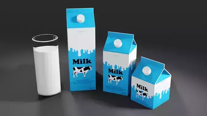 Milk 001 3D model