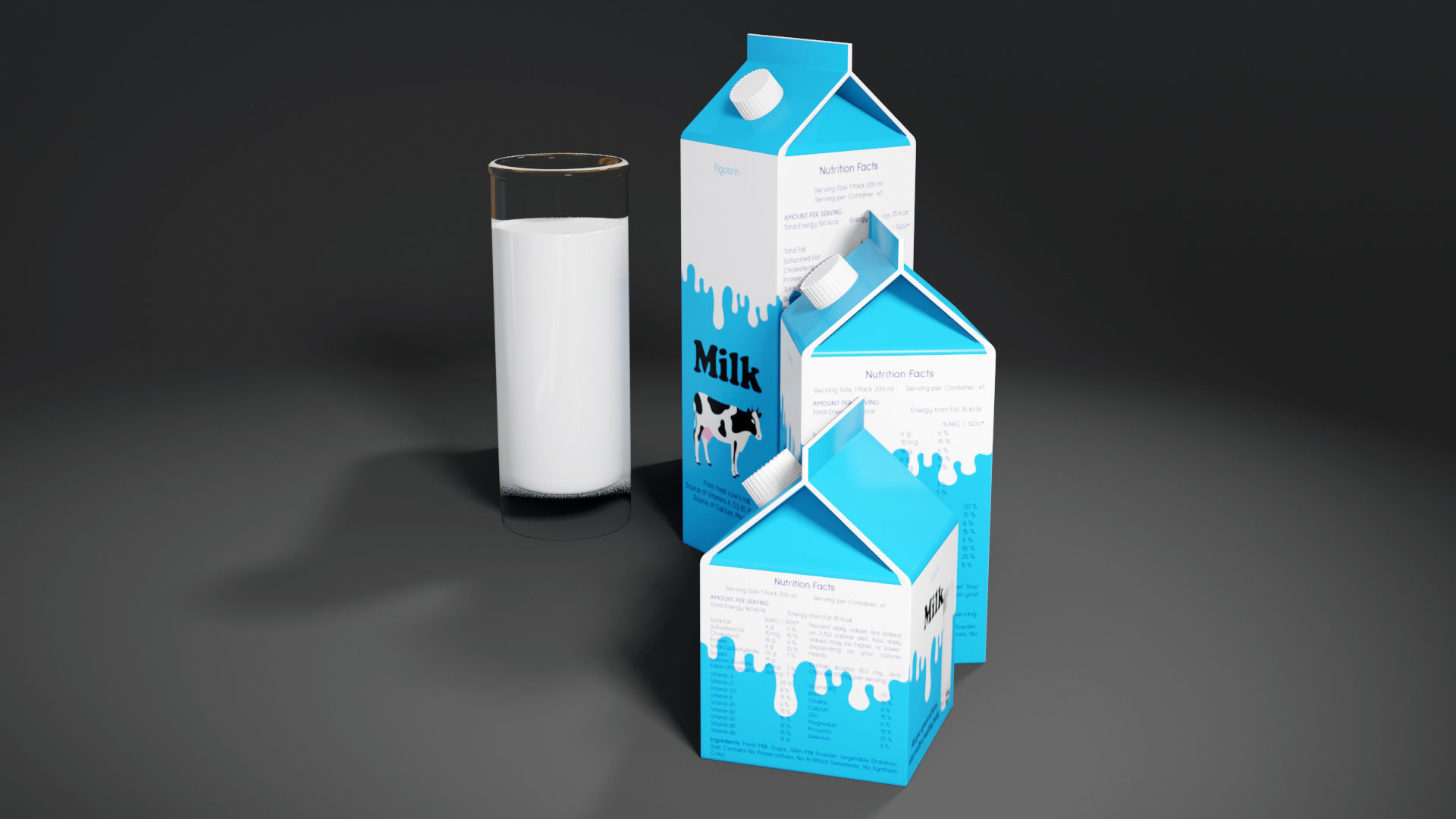 Milk 001 3D model_2