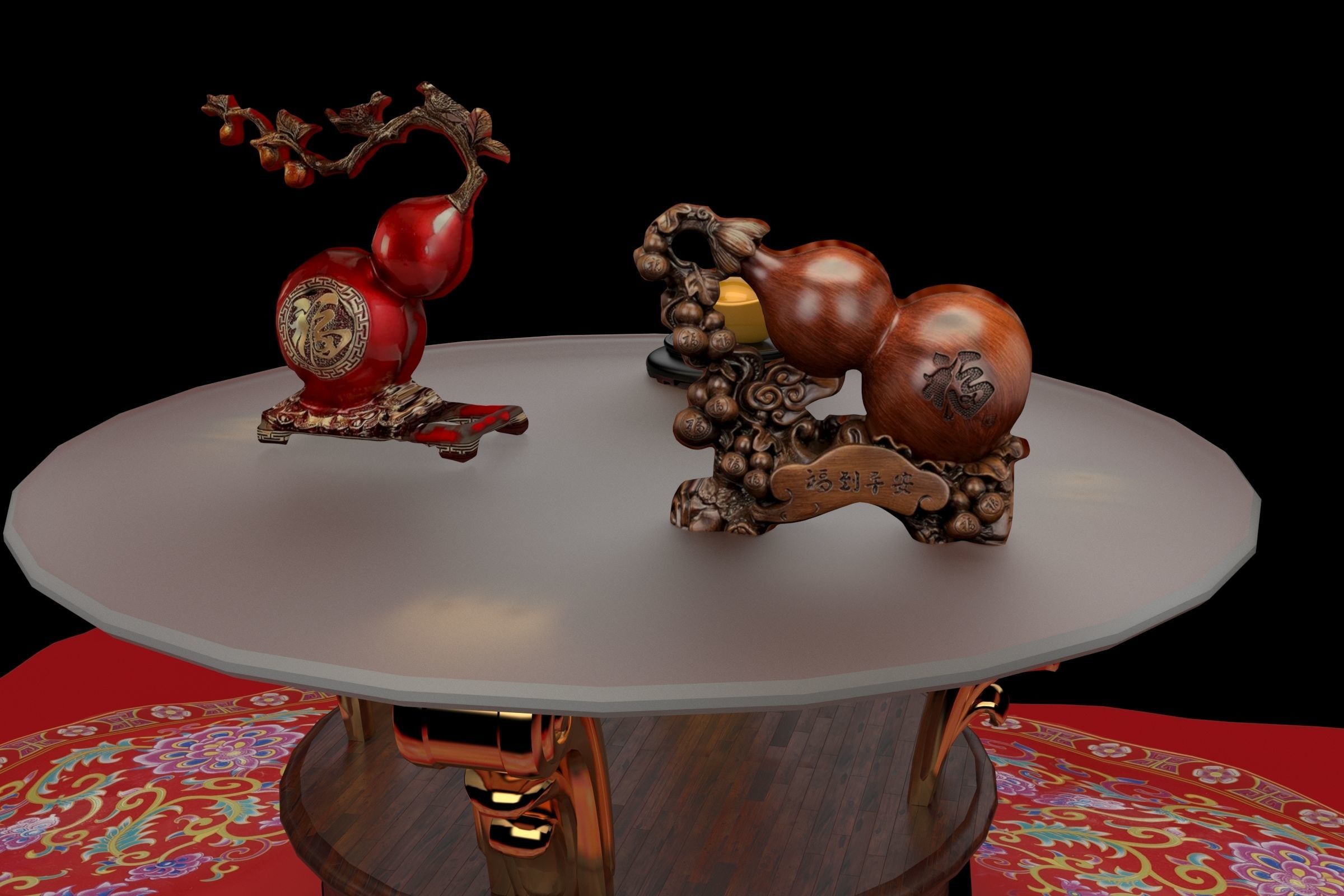 chinese gourd 3D model_2