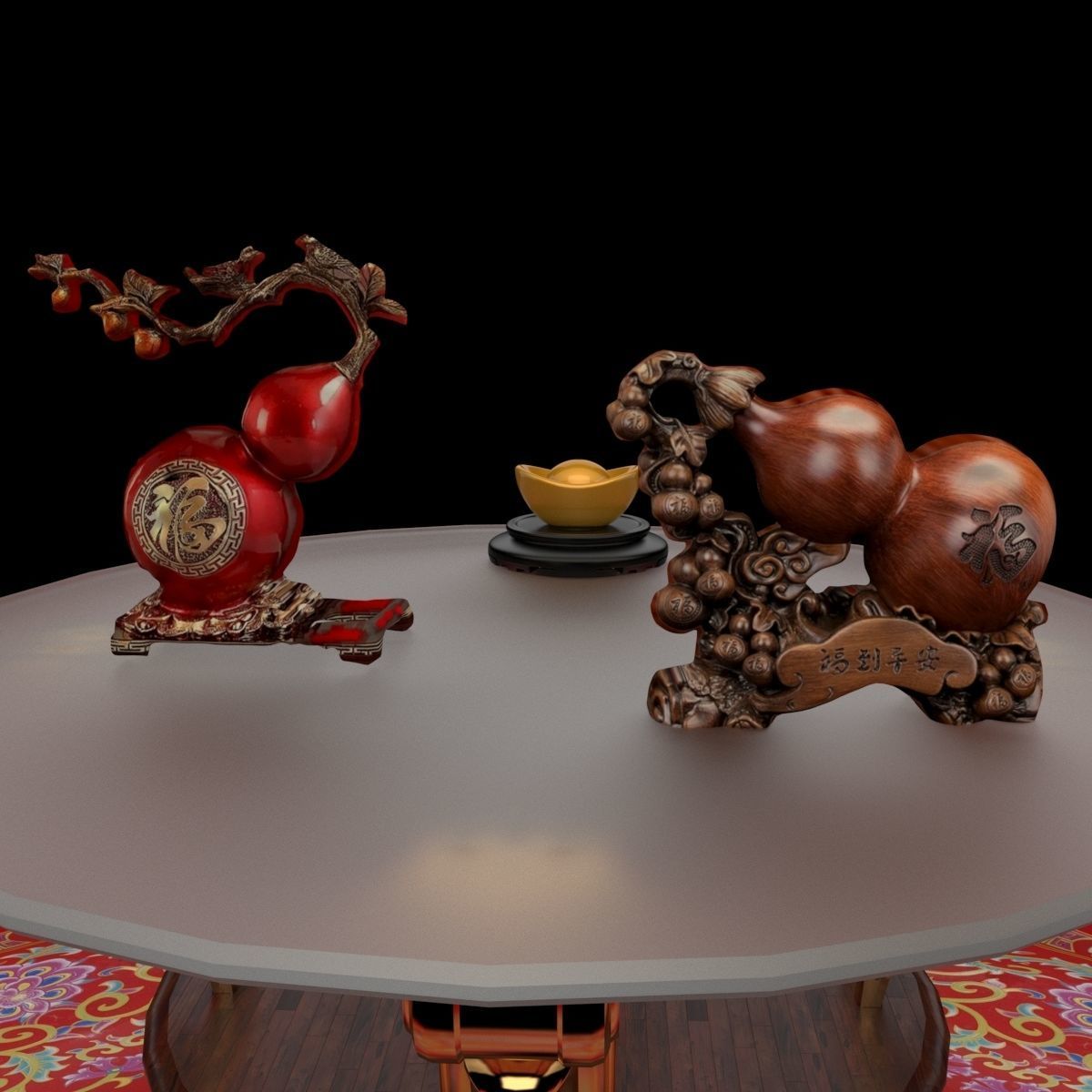 chinese gourd 3D model_5