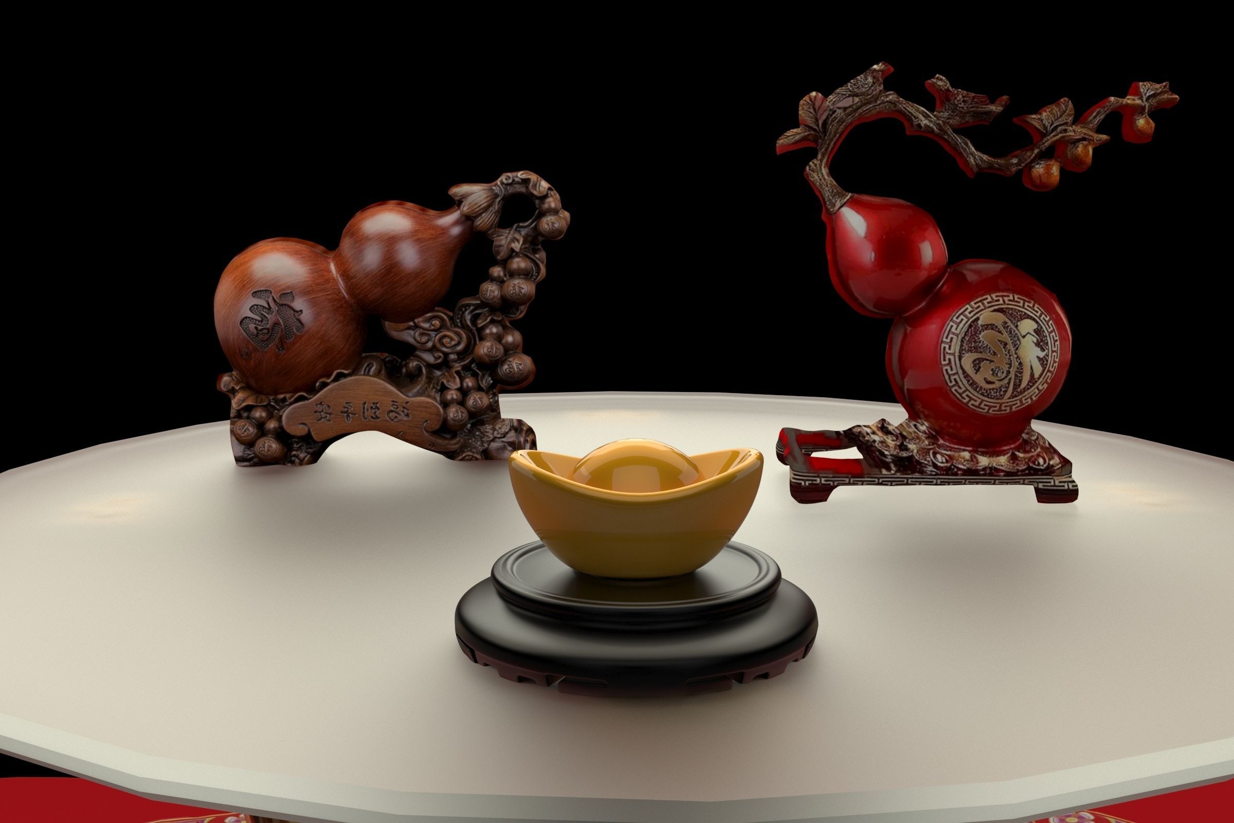 chinese gourd 3D model_1
