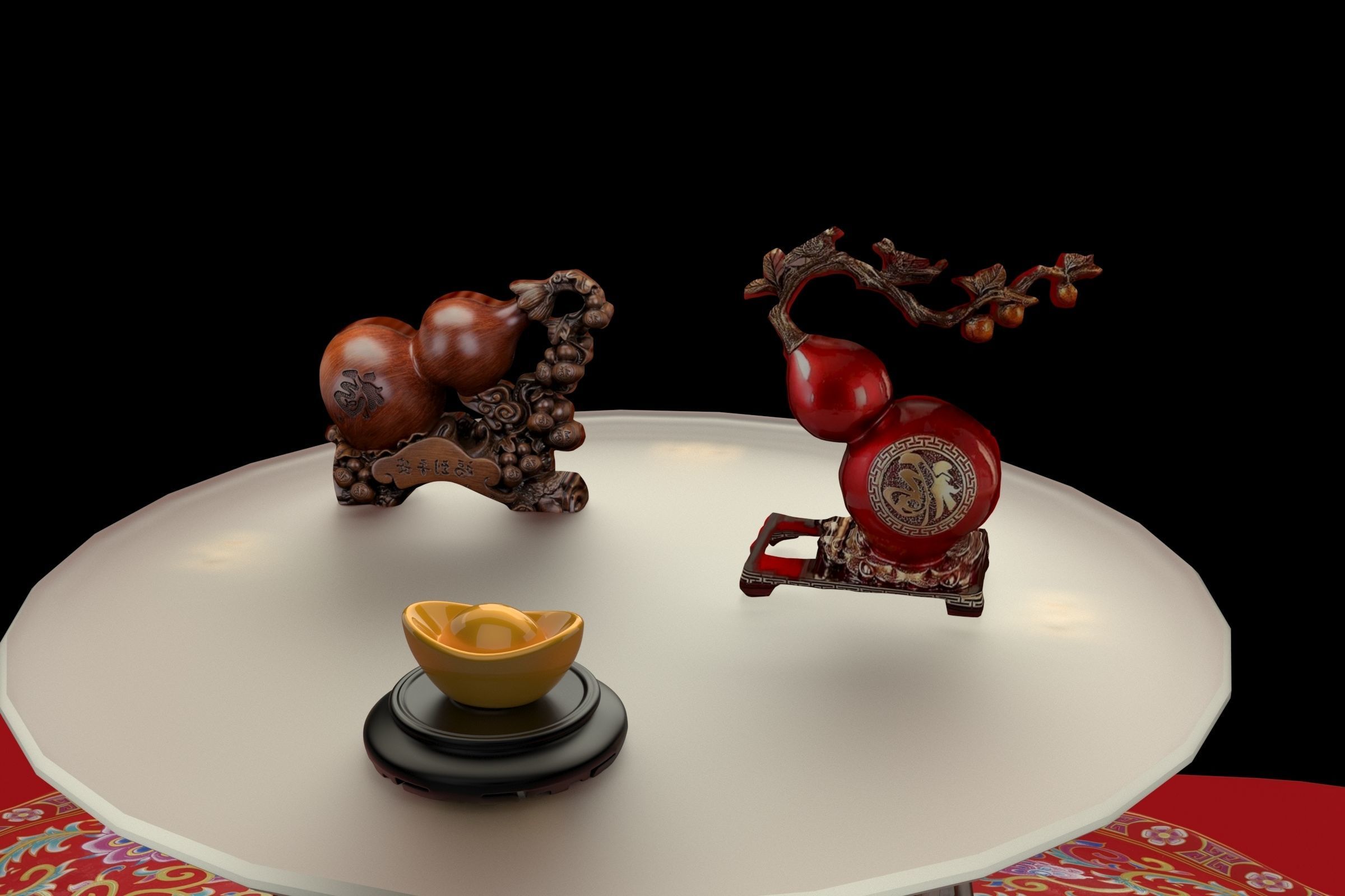 chinese gourd 3D model_3