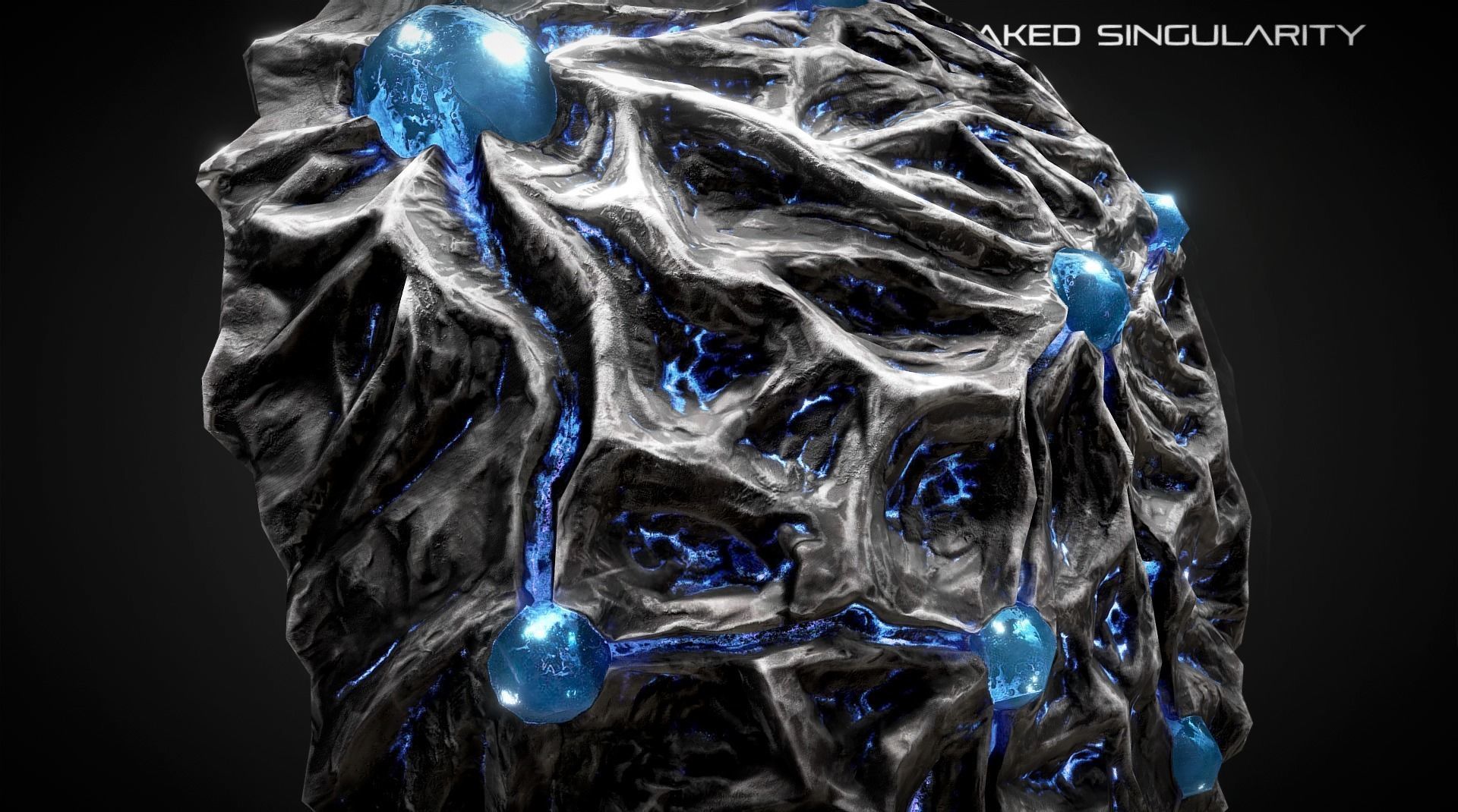 Meteor Shield - Medieval dark fantasy weapon Low-poly 3D model_3