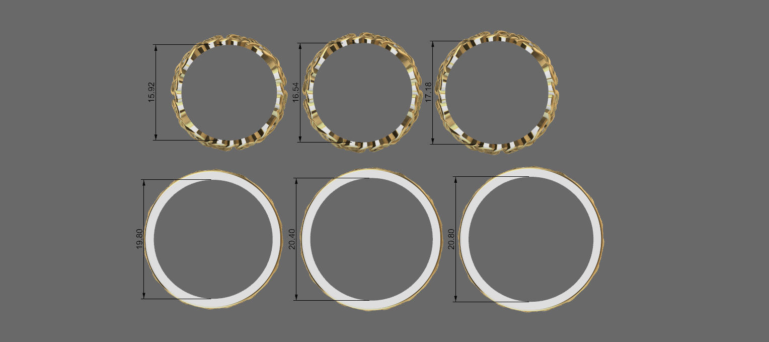 Wedding rings very special 3D model_2