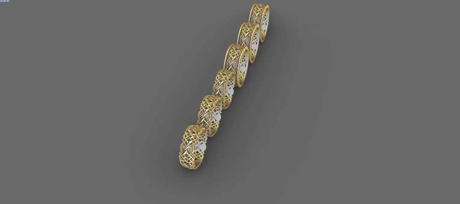 Wedding rings very special 3D model_0