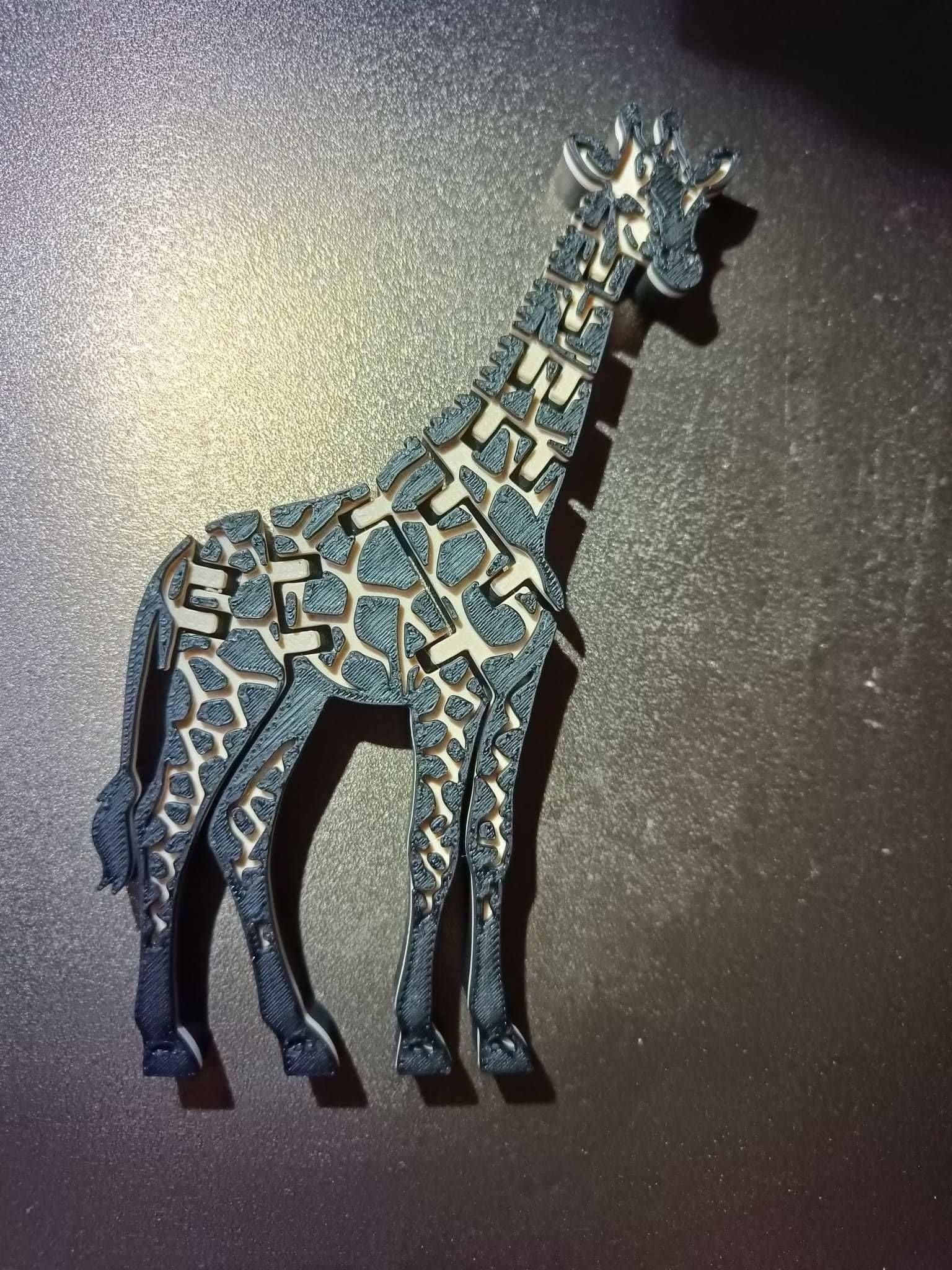 flexi wild giraffe 3D print model_1