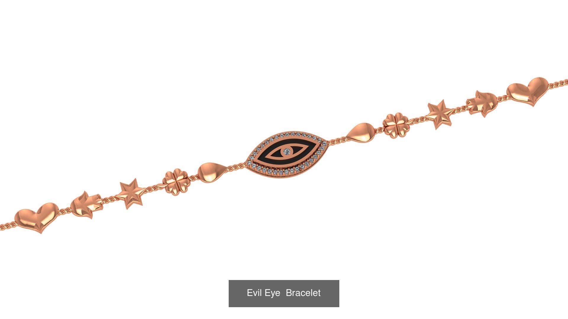 47 Evil Eye High Jewelry Cocktail Ring Earrings Pendant Bracelet 3D Model Collection_9