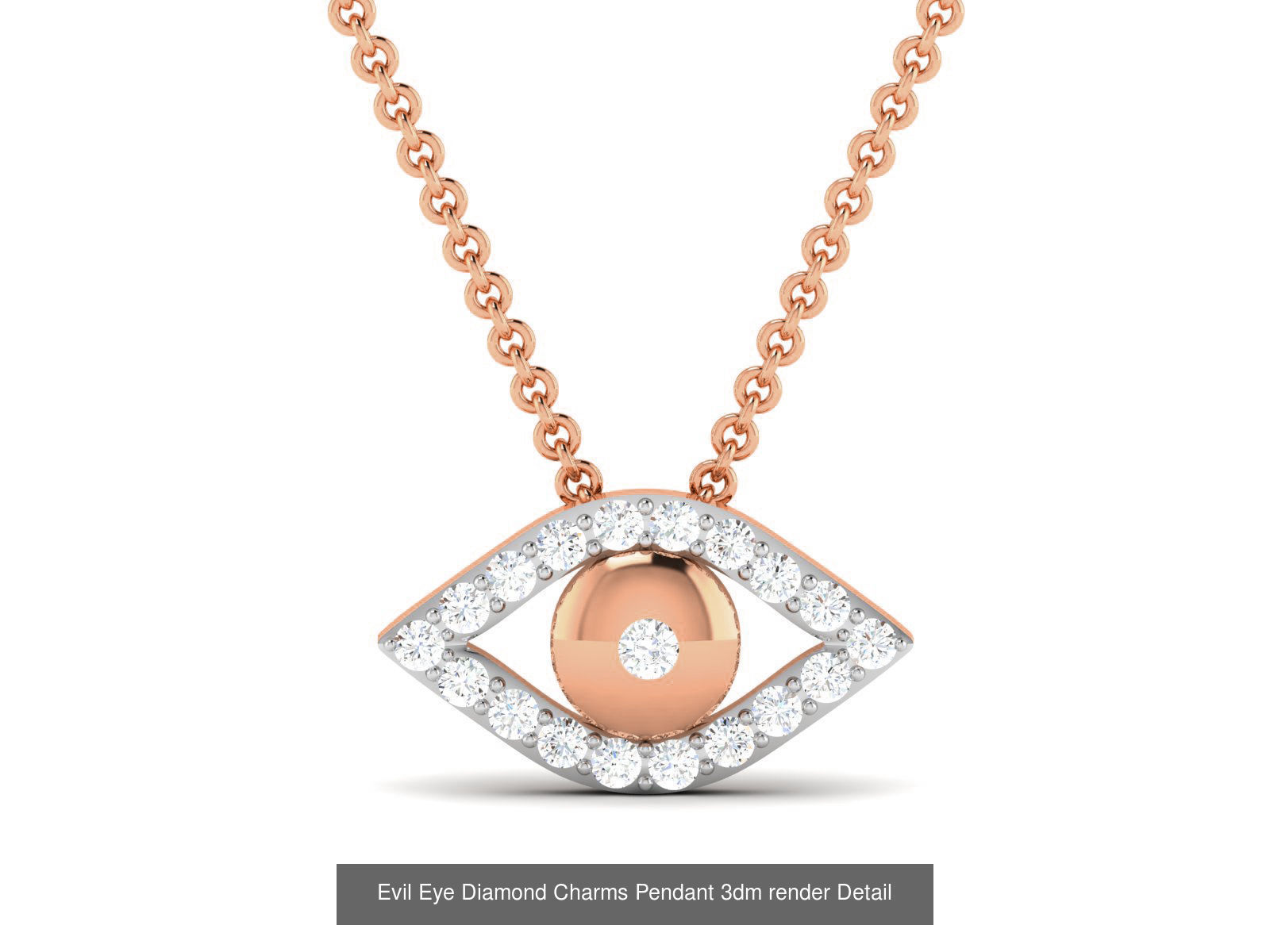 47 Evil Eye High Jewelry Cocktail Ring Earrings Pendant Bracelet 3D Model Collection_7