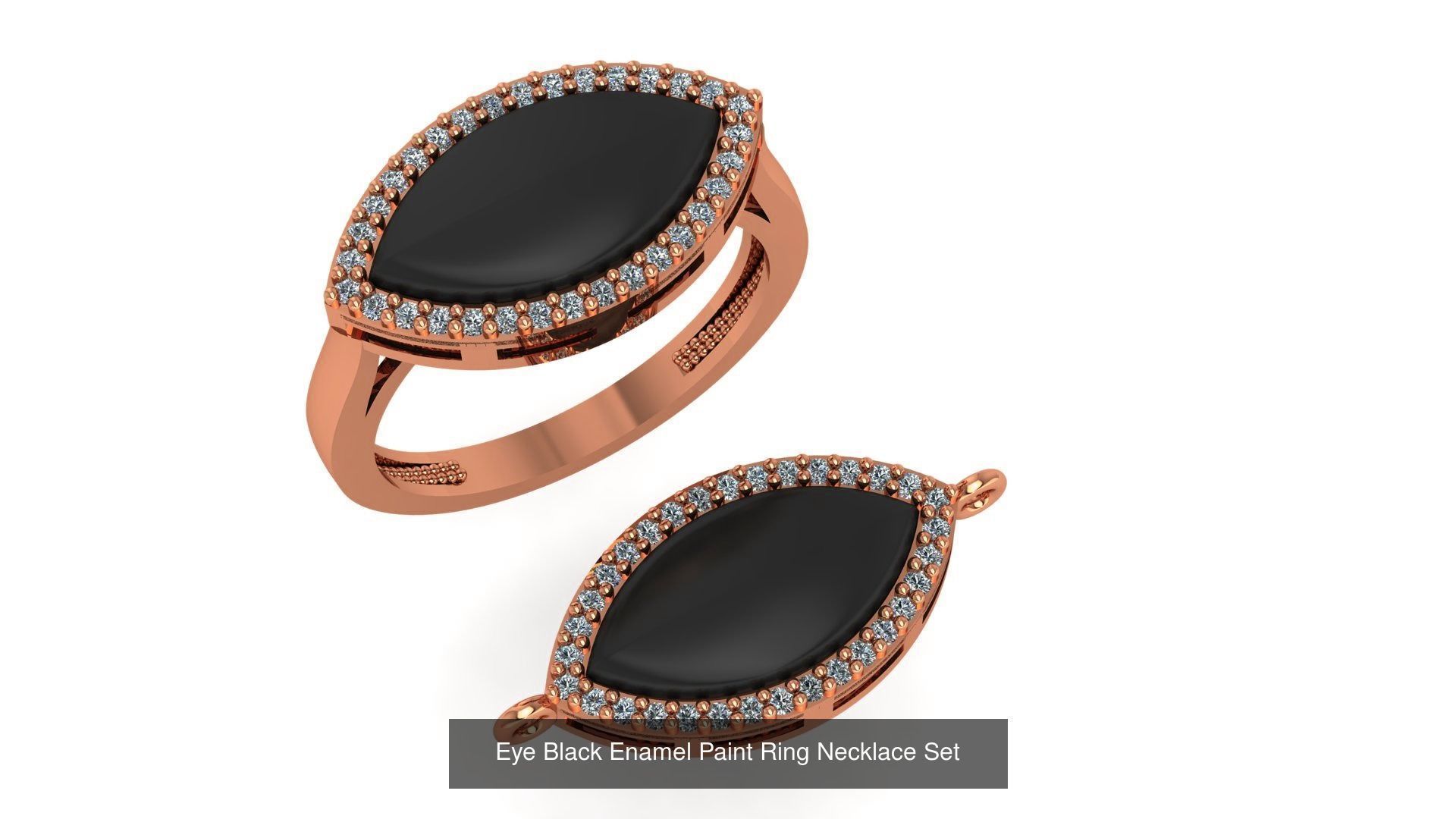 47 Evil Eye High Jewelry Cocktail Ring Earrings Pendant Bracelet 3D Model Collection_30