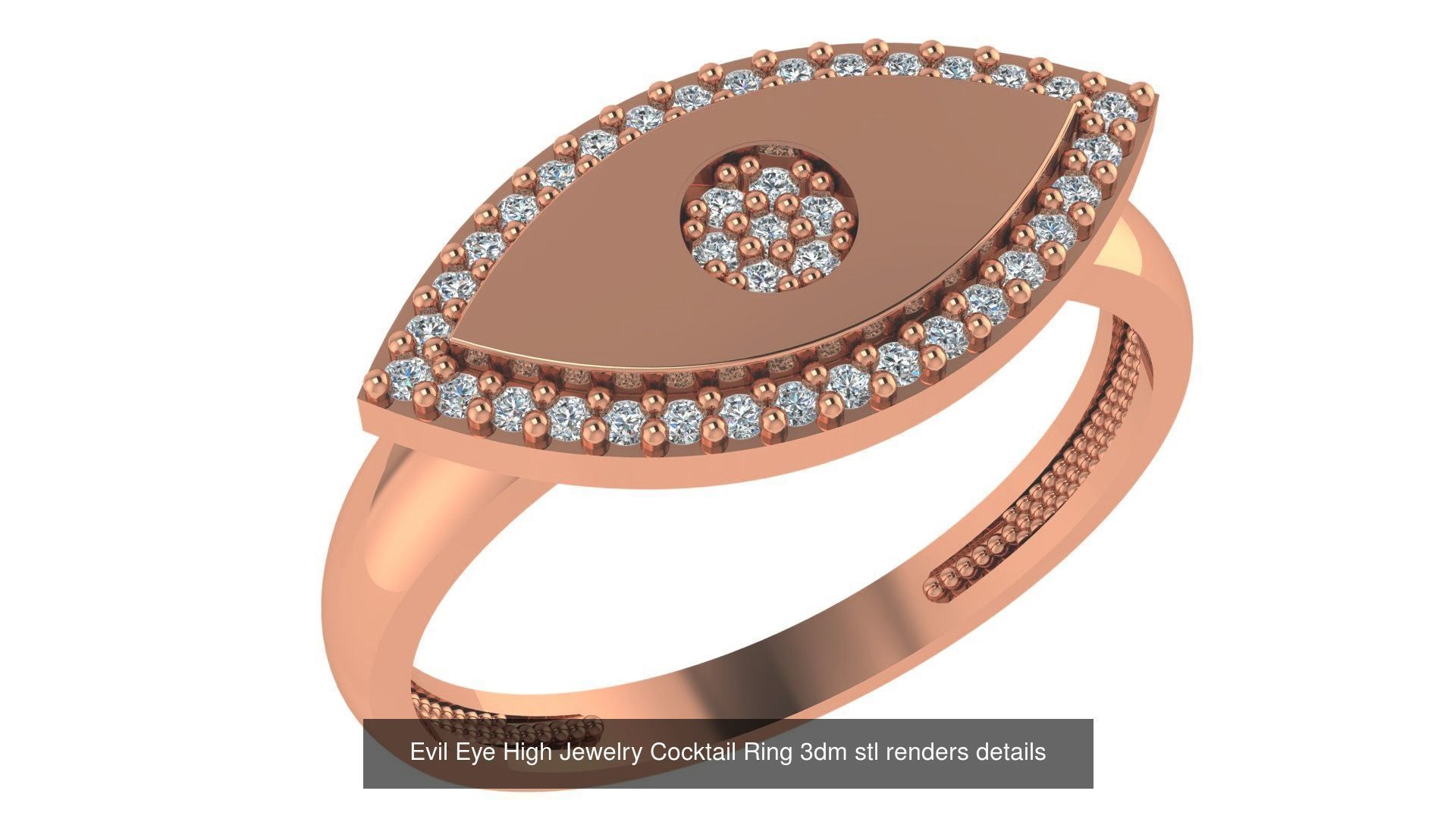 47 Evil Eye High Jewelry Cocktail Ring Earrings Pendant Bracelet 3D Model Collection_17