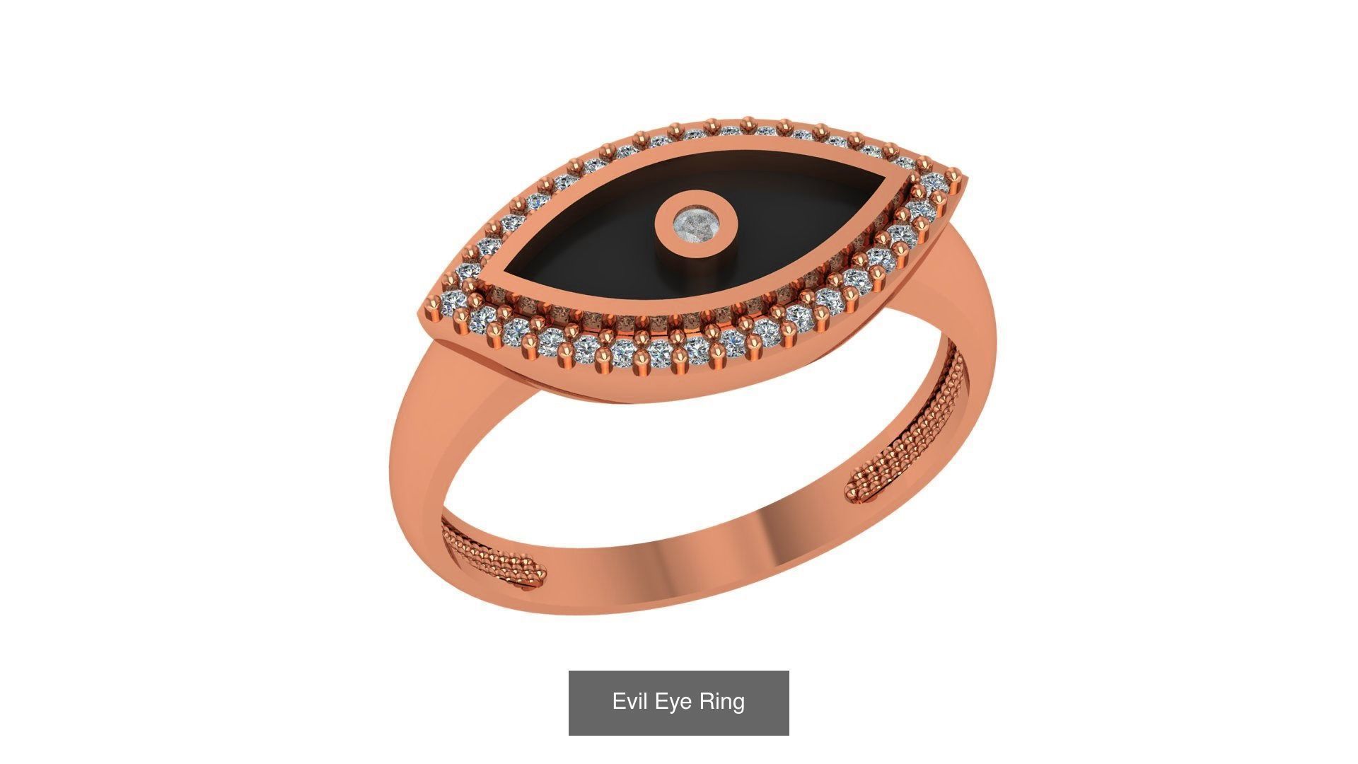 47 Evil Eye High Jewelry Cocktail Ring Earrings Pendant Bracelet 3D Model Collection_33