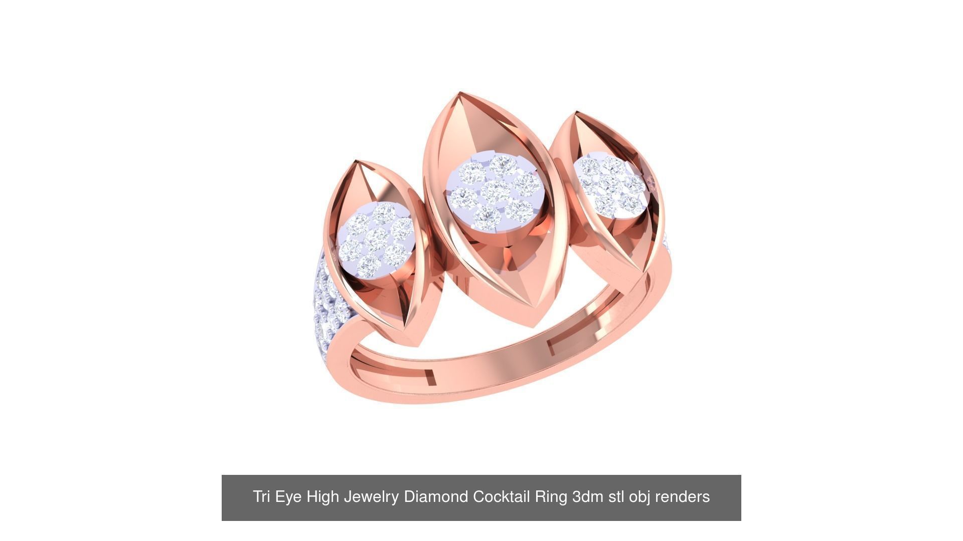 47 Evil Eye High Jewelry Cocktail Ring Earrings Pendant Bracelet 3D Model Collection_23