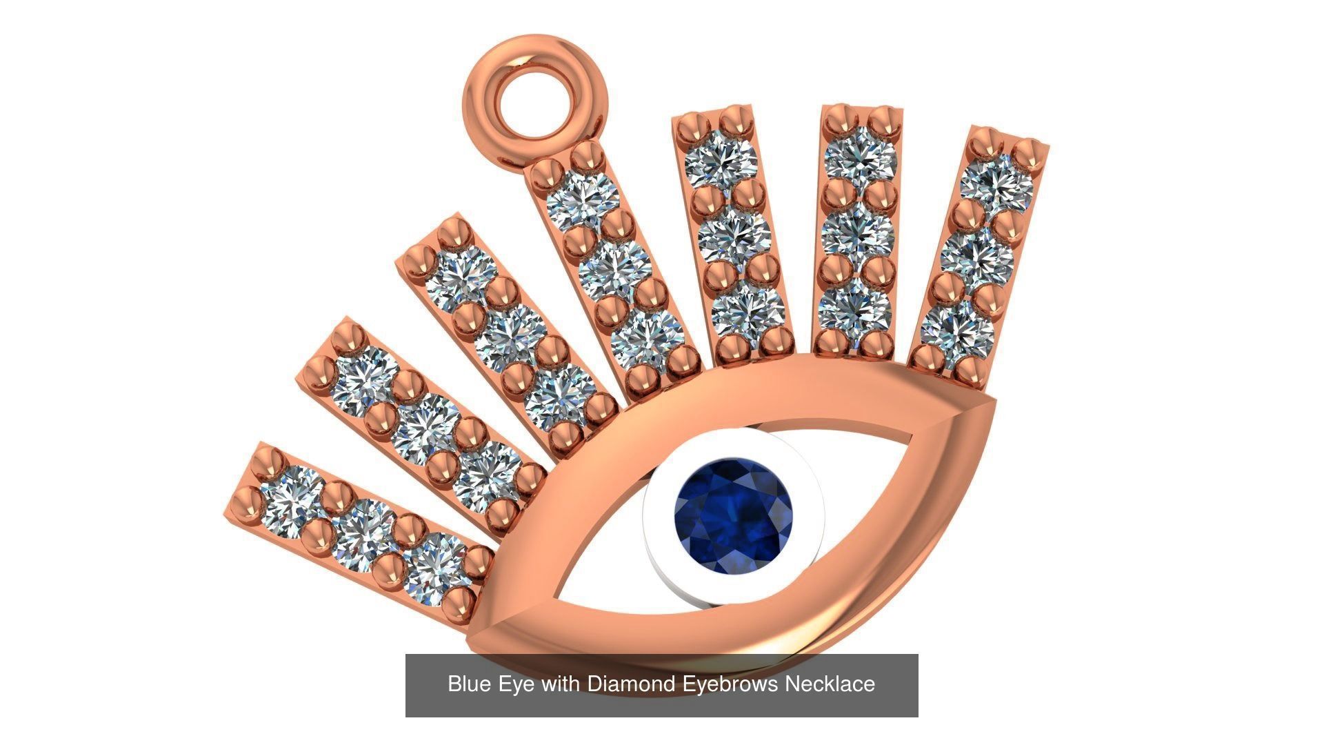 47 Evil Eye High Jewelry Cocktail Ring Earrings Pendant Bracelet 3D Model Collection_14