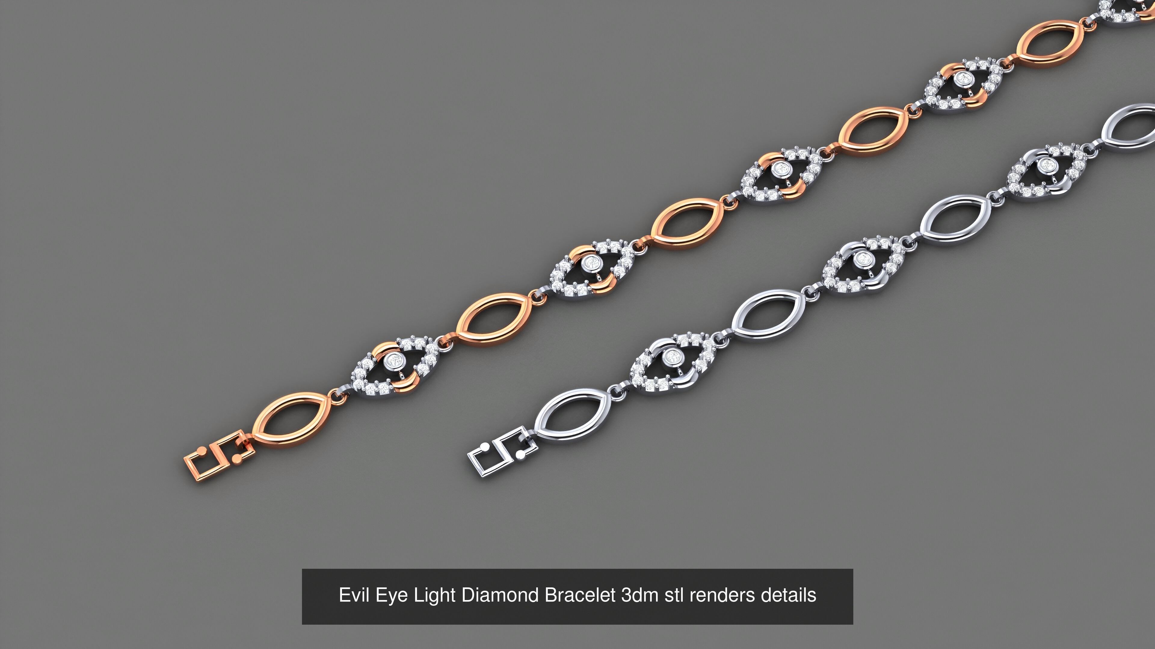 47 Evil Eye High Jewelry Cocktail Ring Earrings Pendant Bracelet 3D Model Collection_6