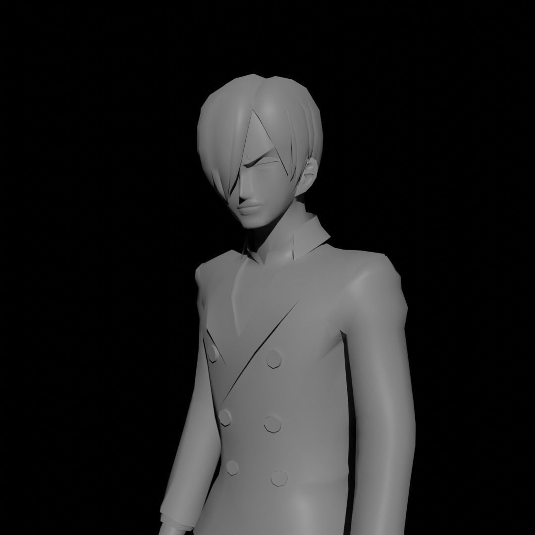 Sanji Rigged 3D Model - One Piece Anime Character Low-poly 3D model_17