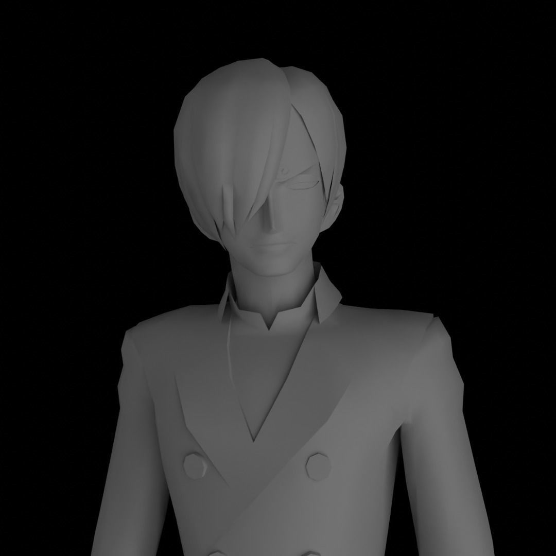 Sanji Rigged 3D Model - One Piece Anime Character Low-poly 3D model_18