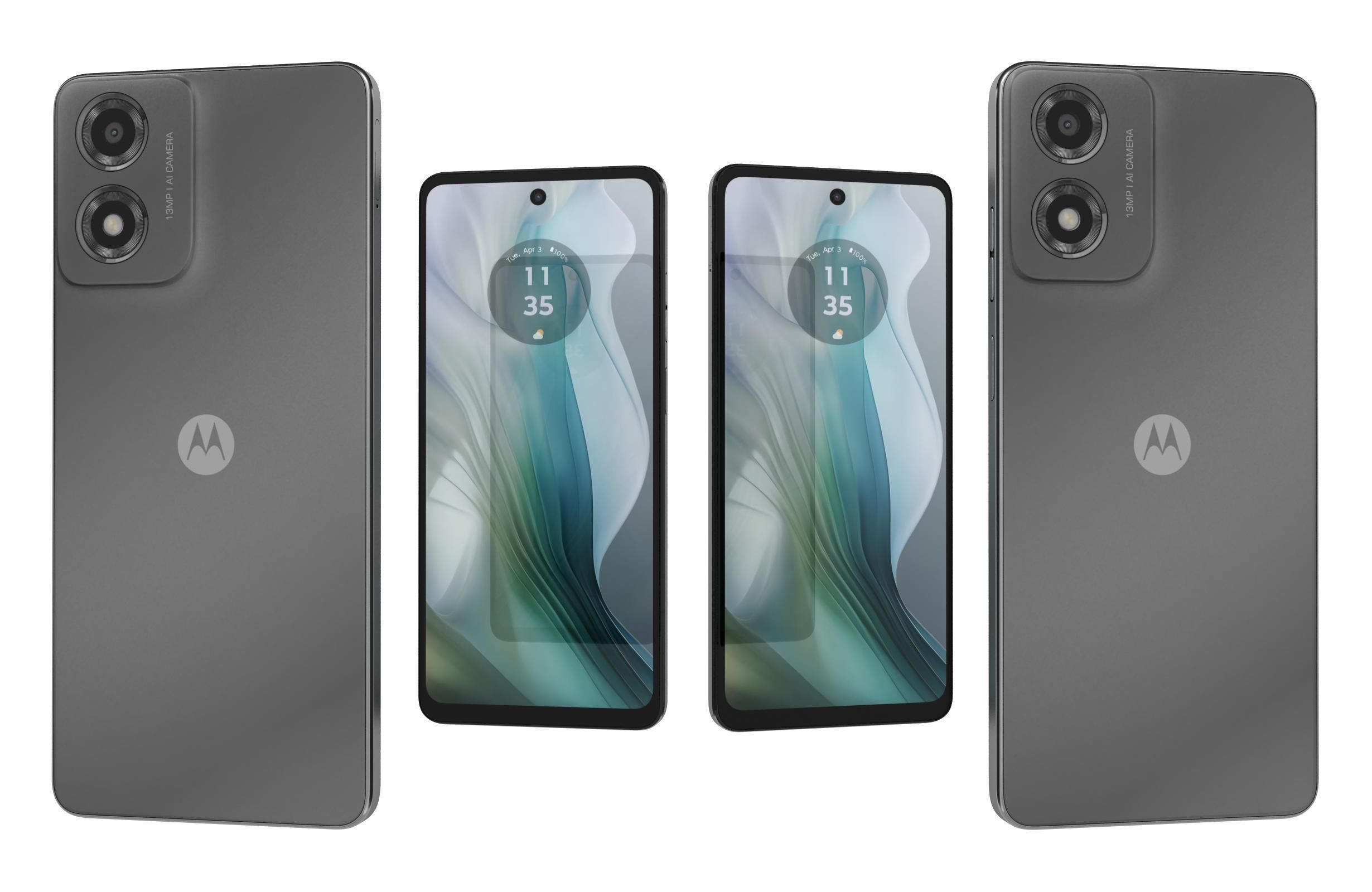 Motorola Moto E14 Graphite Gray 3D model_3