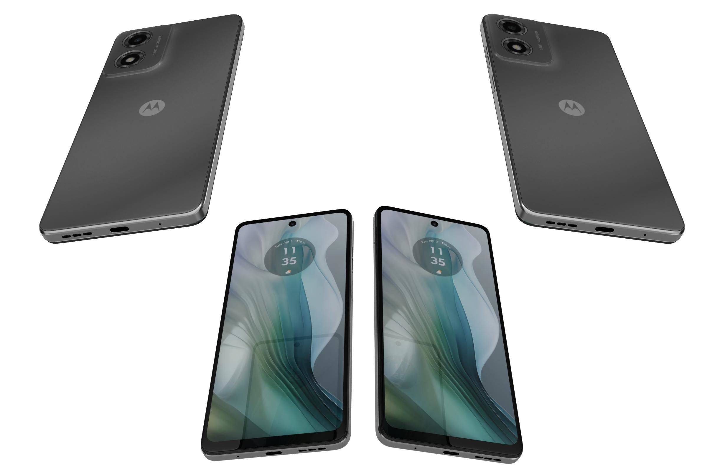 Motorola Moto E14 Graphite Gray 3D model_7