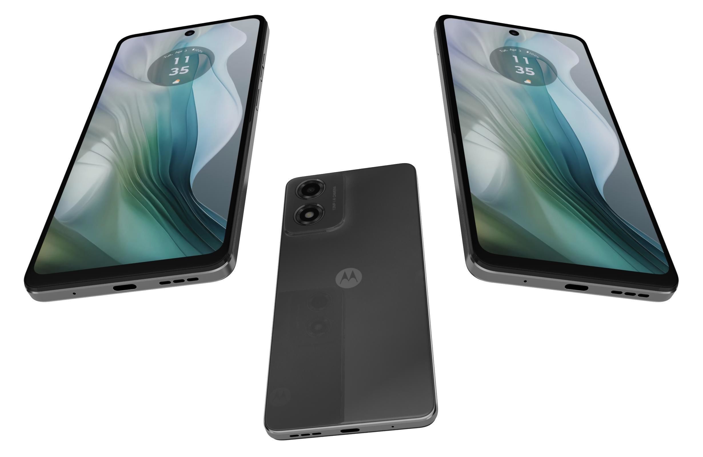 Motorola Moto E14 Graphite Gray 3D model_2