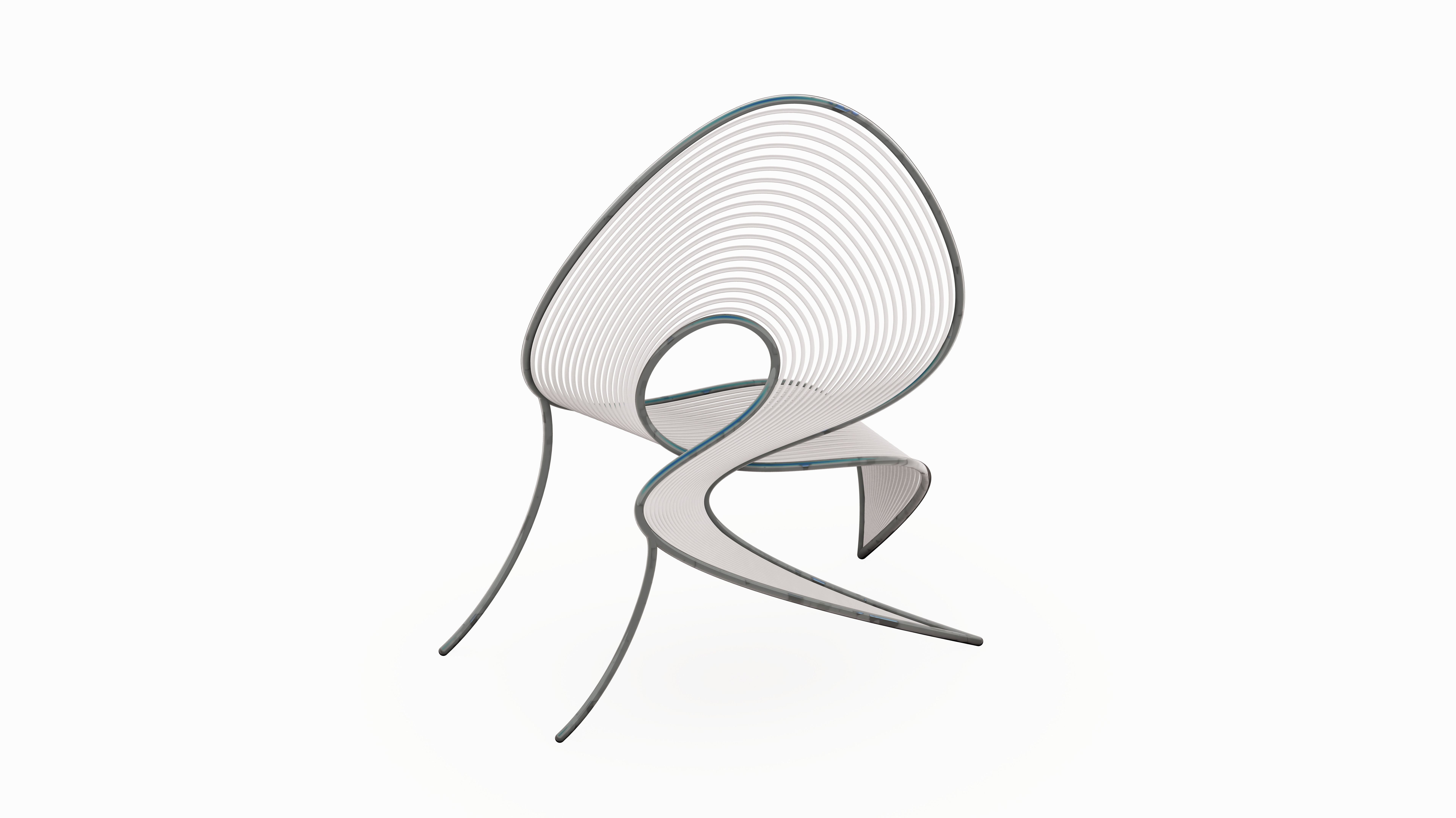 Butterfly Chair Low-poly 3D model_1