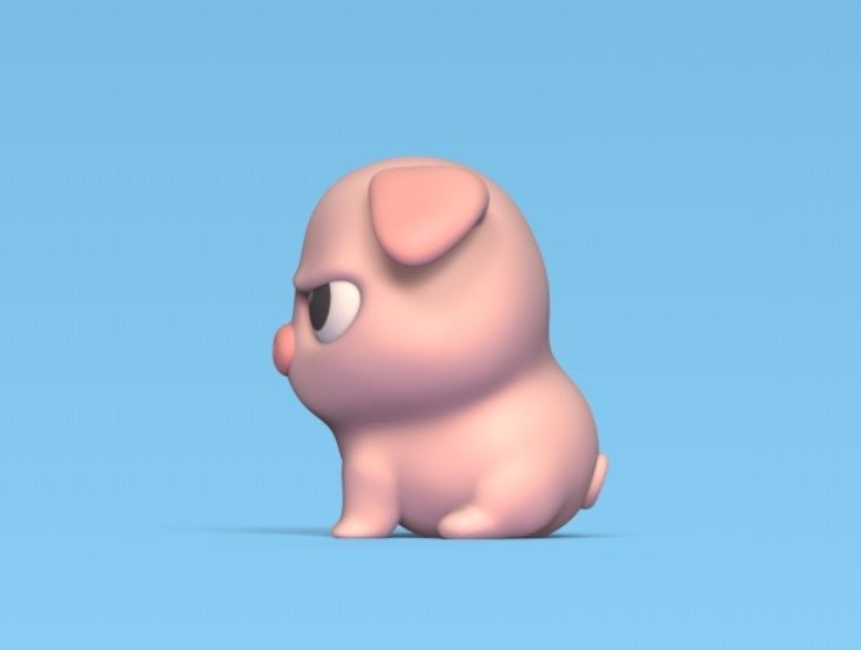 Angry Pig 3D print model_3