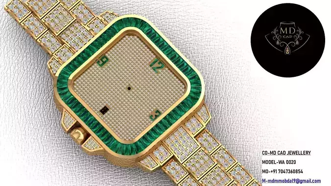DIAMOND WATCH  3D PRINTABLE
