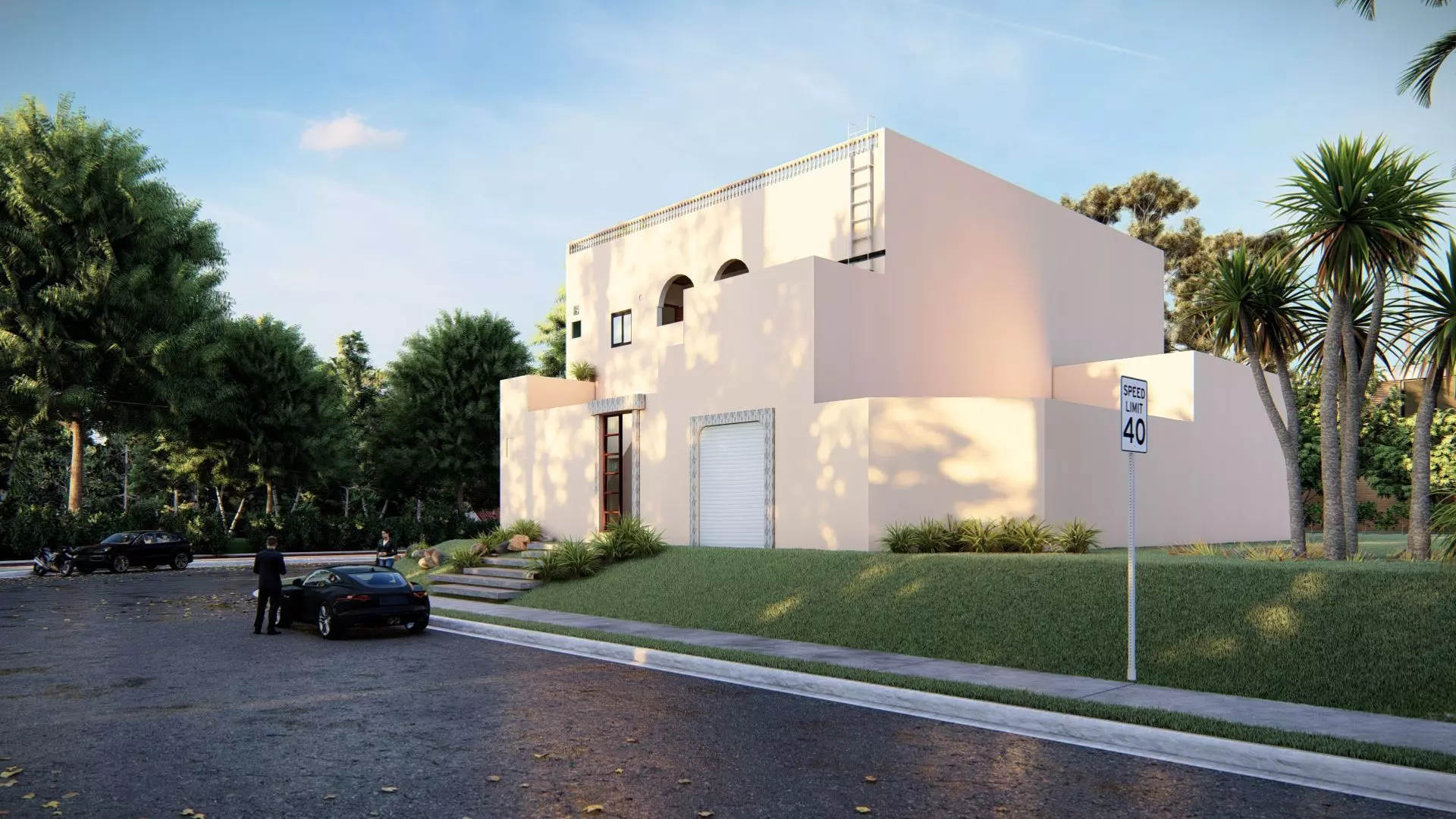 Villa-model and Animation location BH 3D model