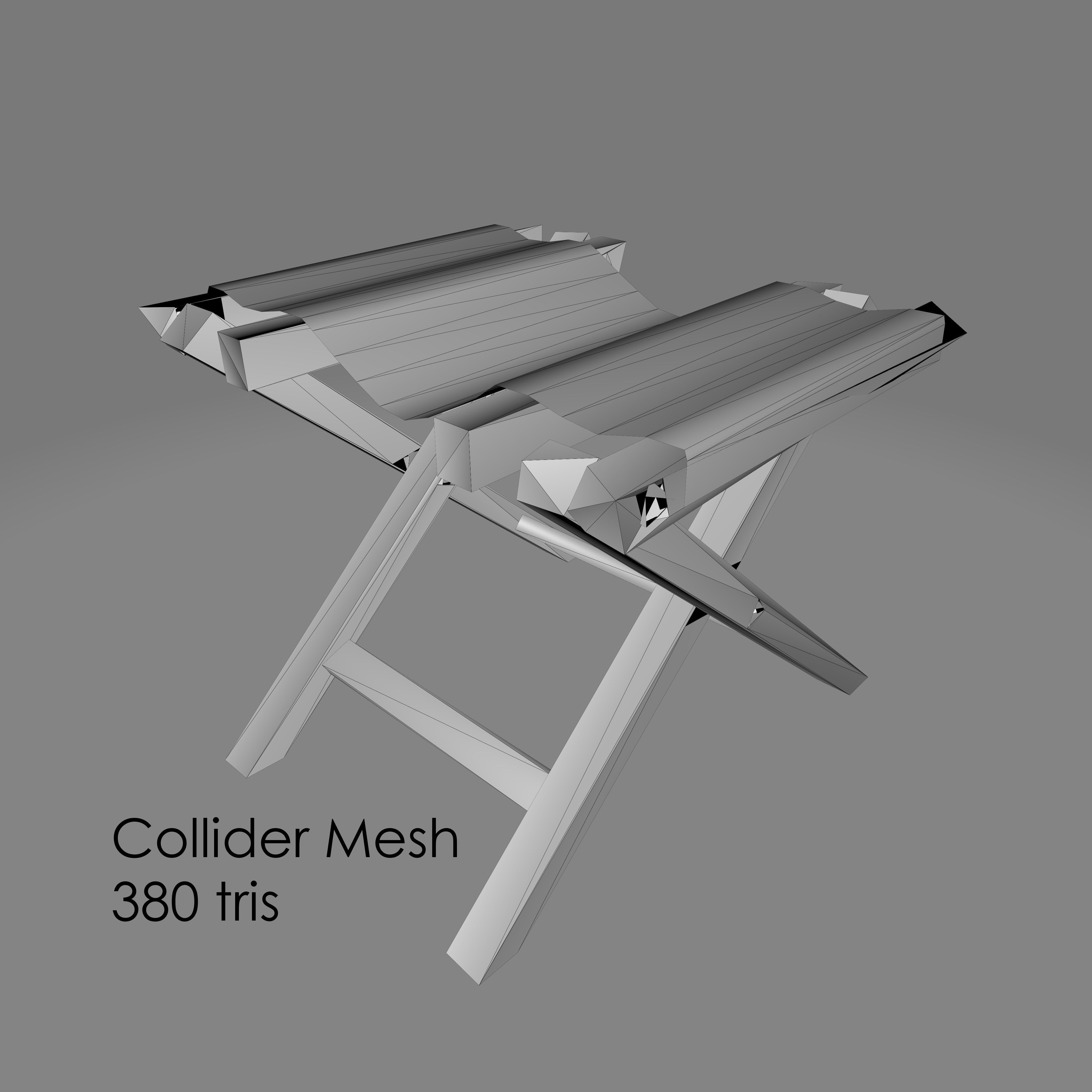 Vintage Wooden Luggage Suitcase Rack - 4K PBR Low-poly 3D model_7