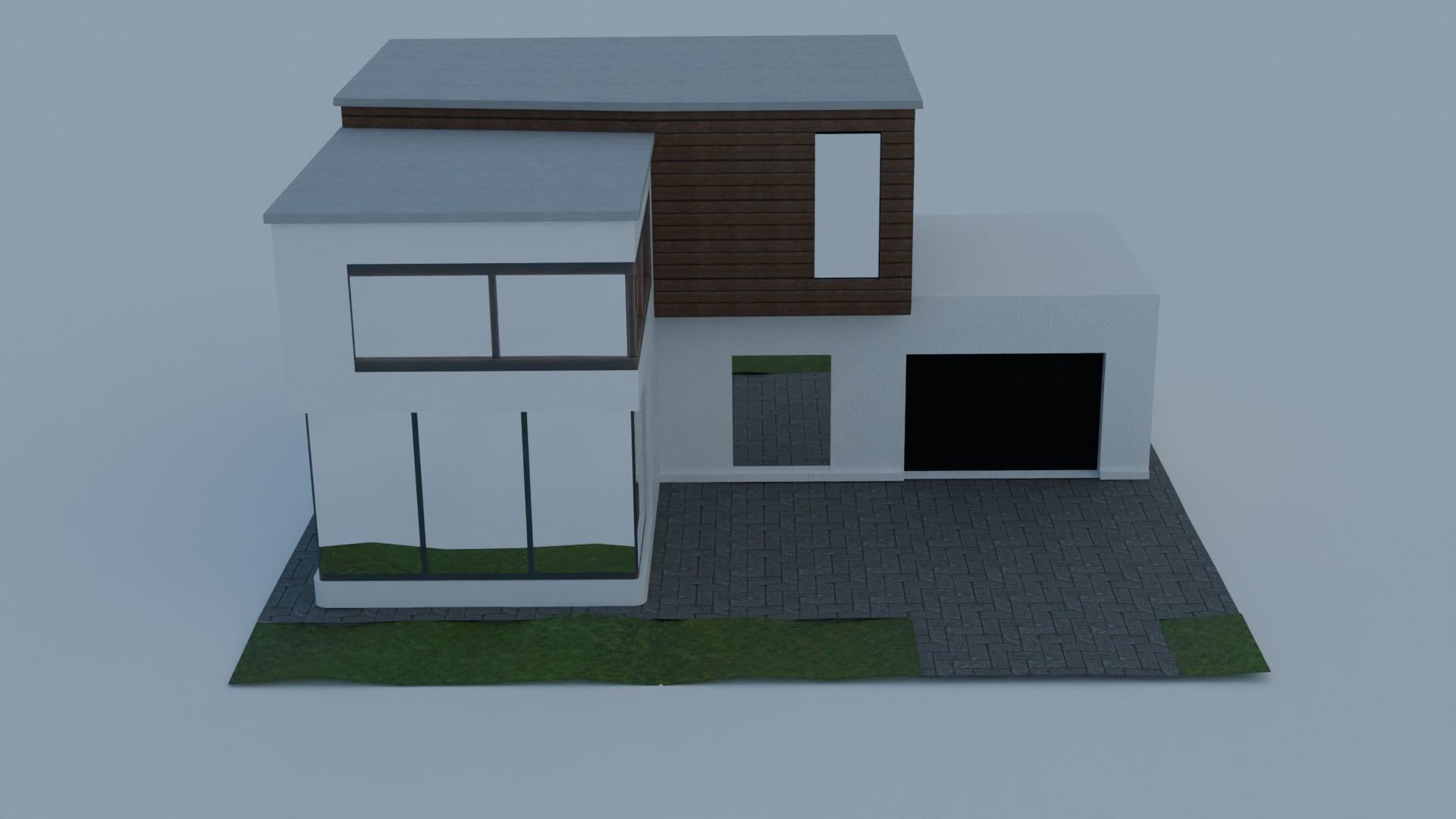Modern House   Free 3D model_1