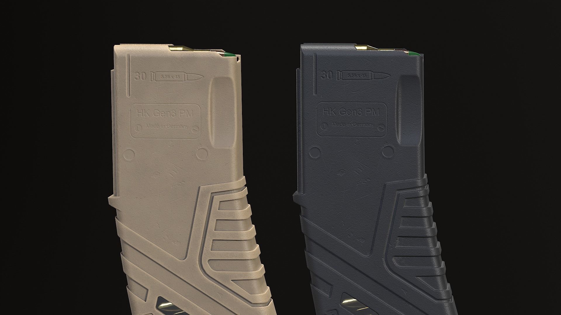 HK433 Assault rifle Low-poly 3D model_19