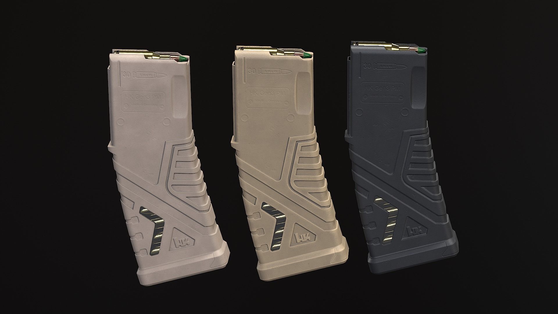 HK433 Assault rifle Low-poly 3D model_17