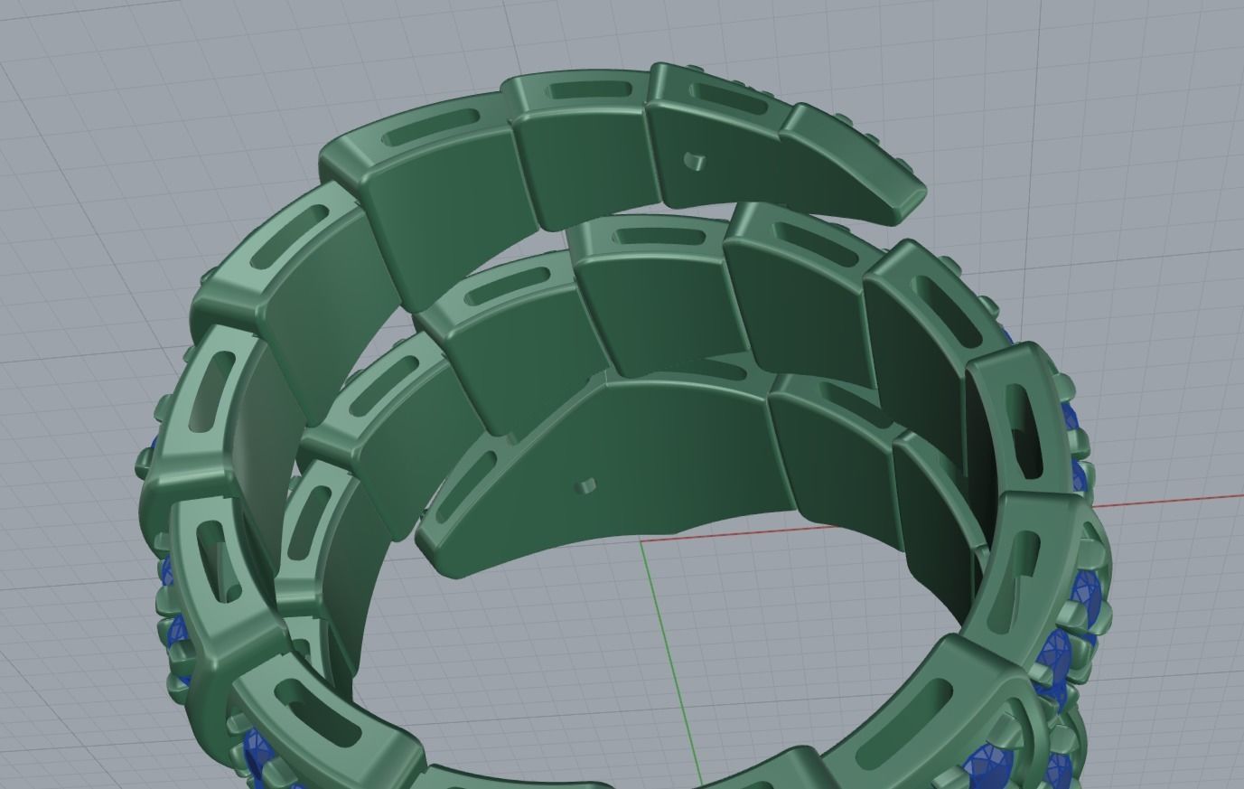 Serpenti Viper Ring 3D print model_6